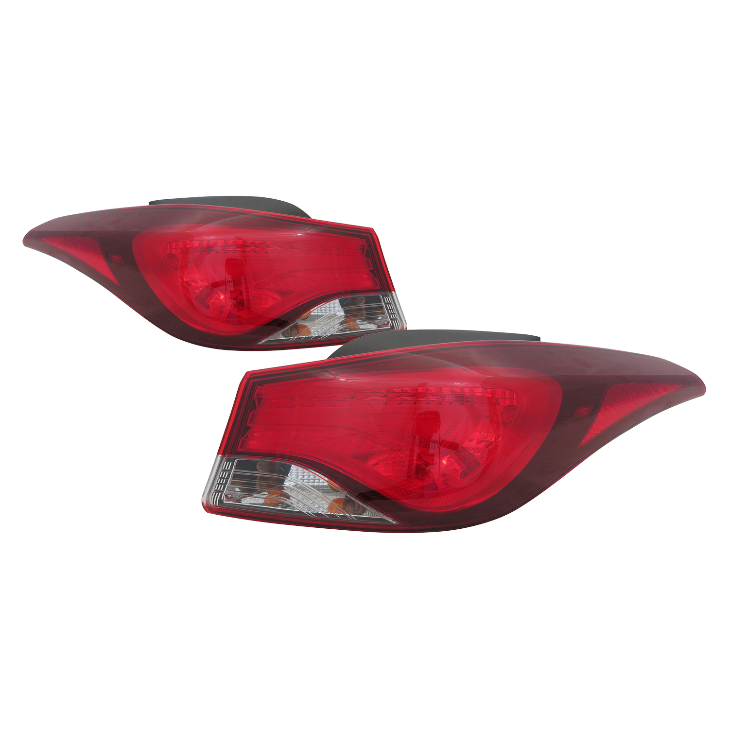 Tail Light Set For 14-16 Hyundai Elantra; CAPA Certified