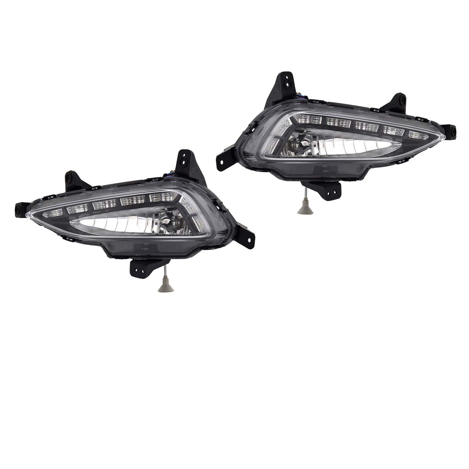 Fog Light Set For 16-18 Hyundai Tucson; CAPA Certified