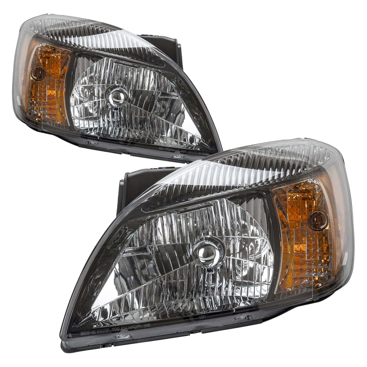 Headlight Set For 10-11 Kia Rio, 10-11 Kia Rio5; CAPA Certified