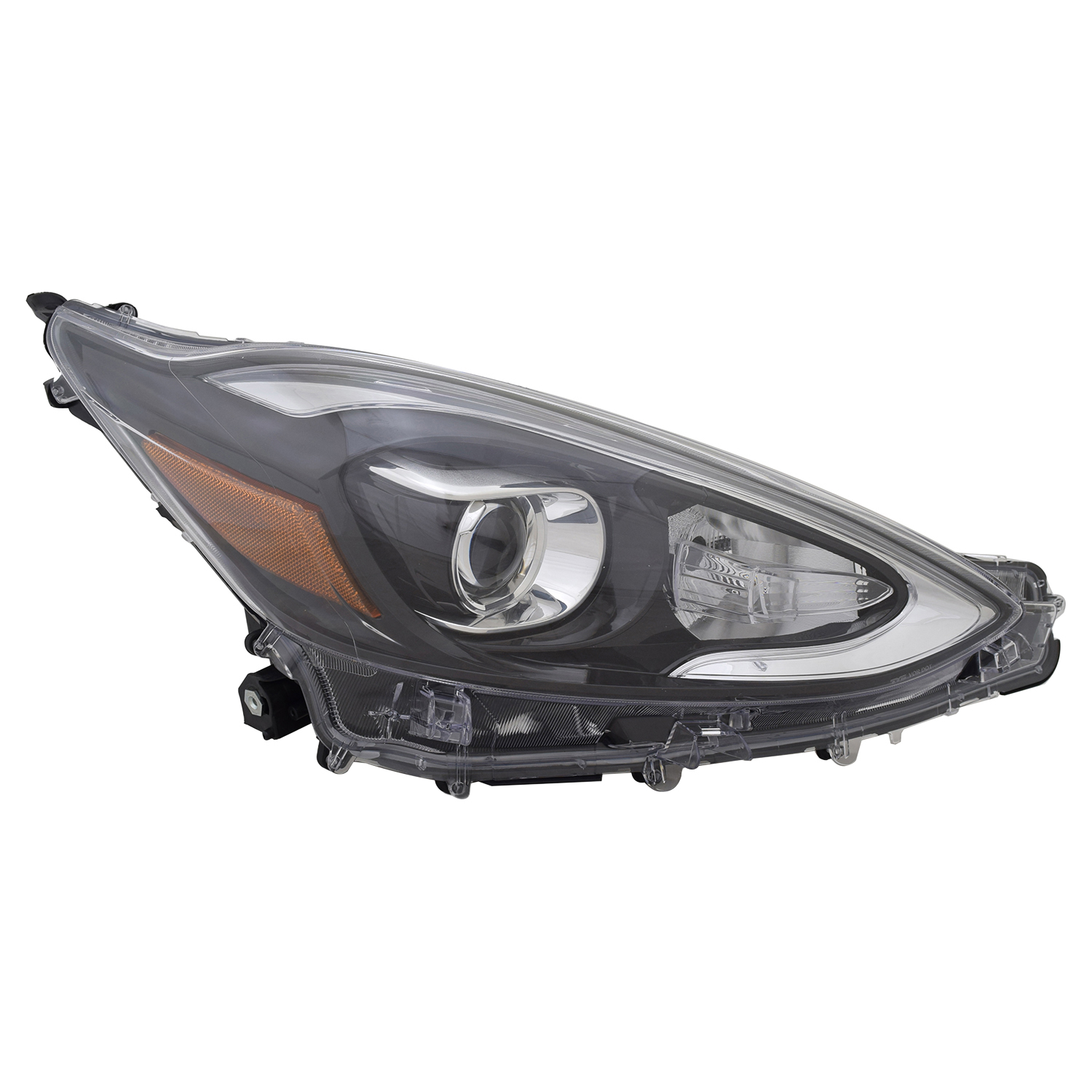 Right Passenger Side Headlight For 18-19 Toyota Prius C; CAPA Certified