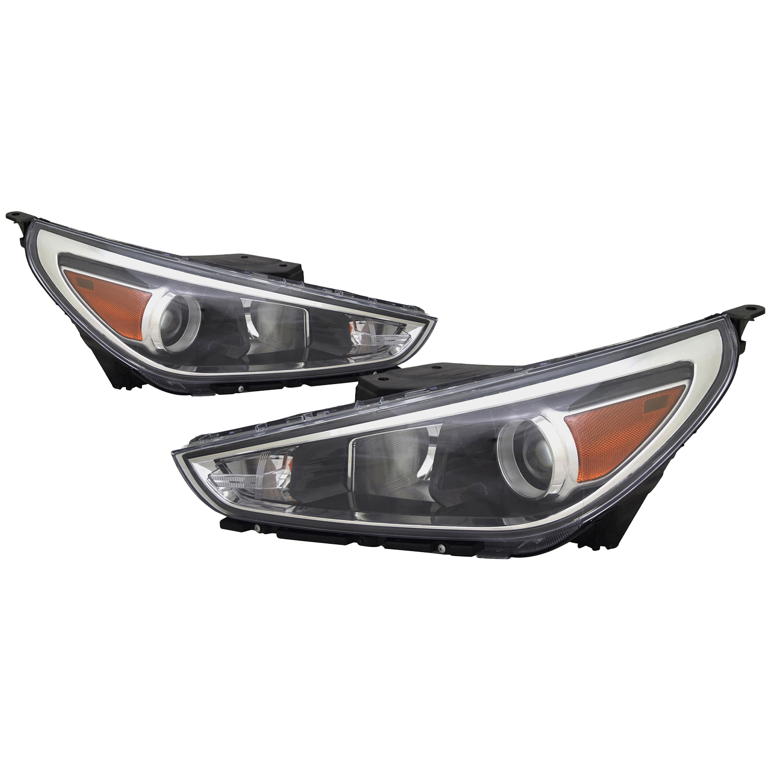 Headlight Set For 18-20 Hyundai Elantra GT; CAPA Certified