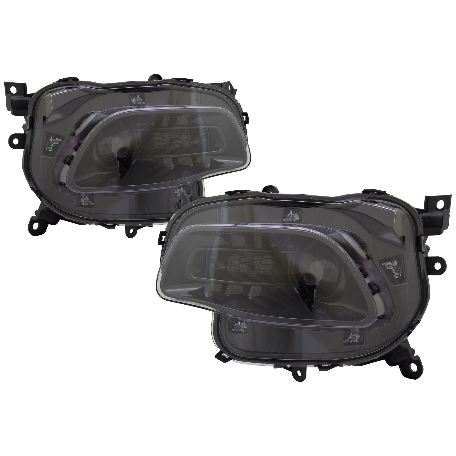 Headlight Set For 16-18 Jeep Cherokee; CAPA Certified