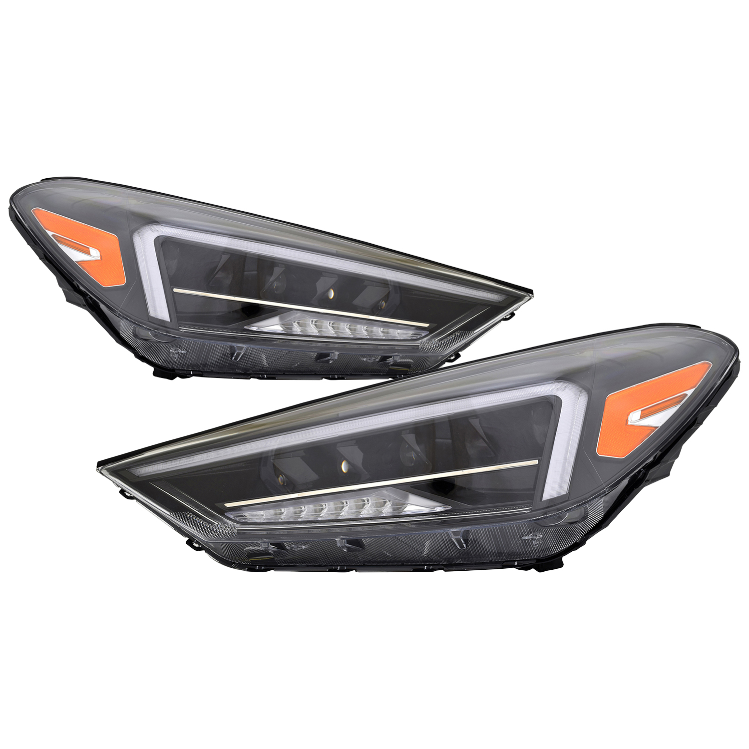 Headlight Set For 19-21 Hyundai Tucson; CAPA Certified