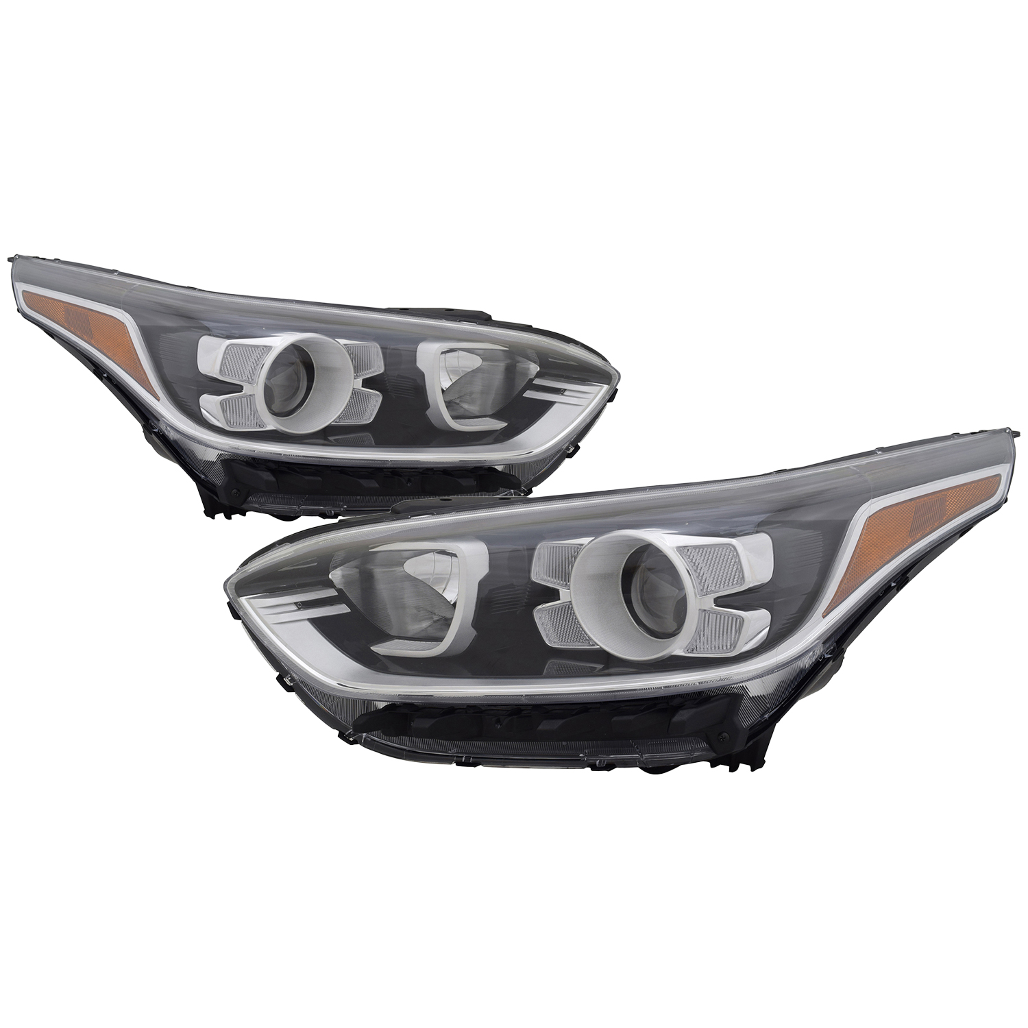 Headlight Set For 19-21 Kia Forte; CAPA Certified