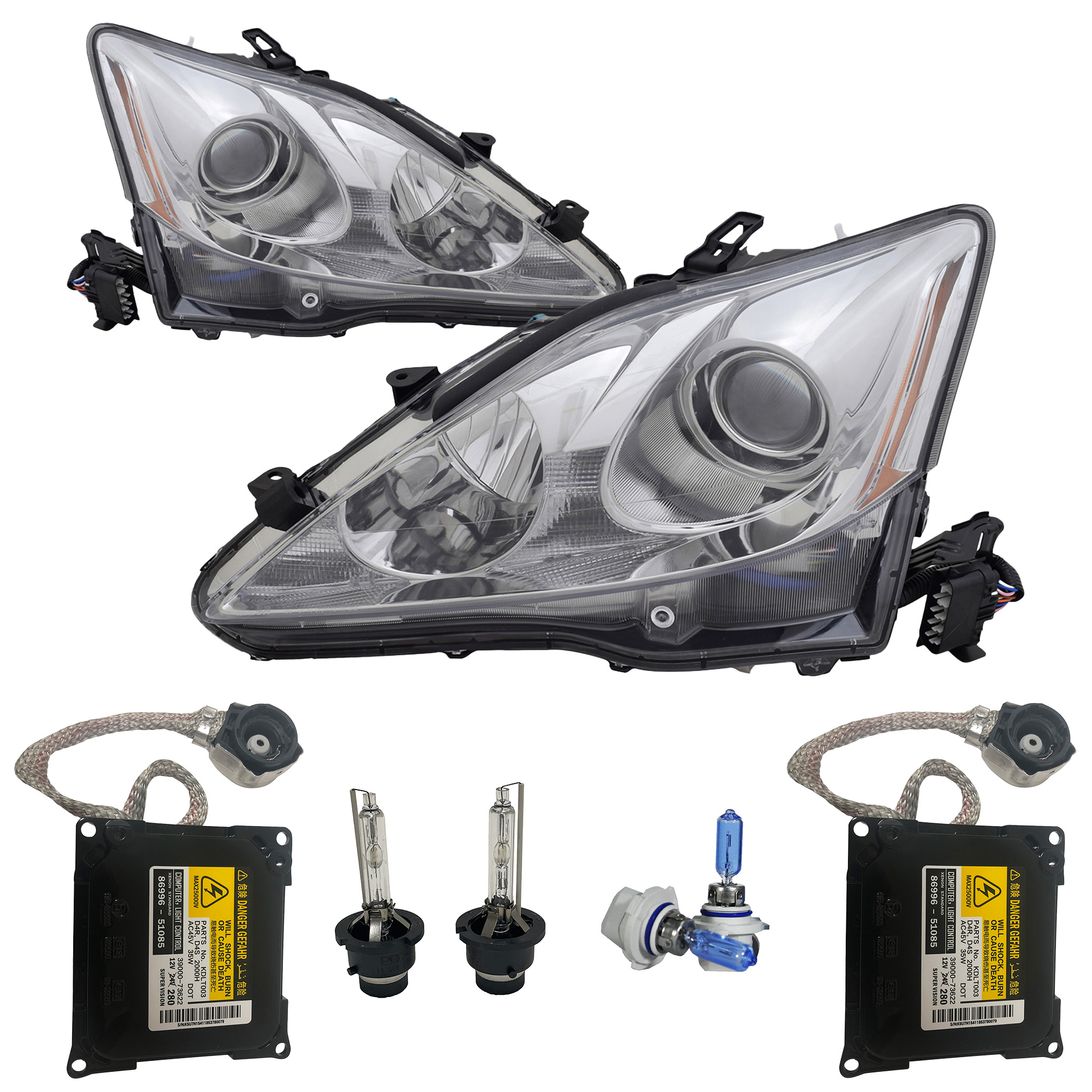 Headlight Set For 06-08 Lexus IS250; CAPA Certified