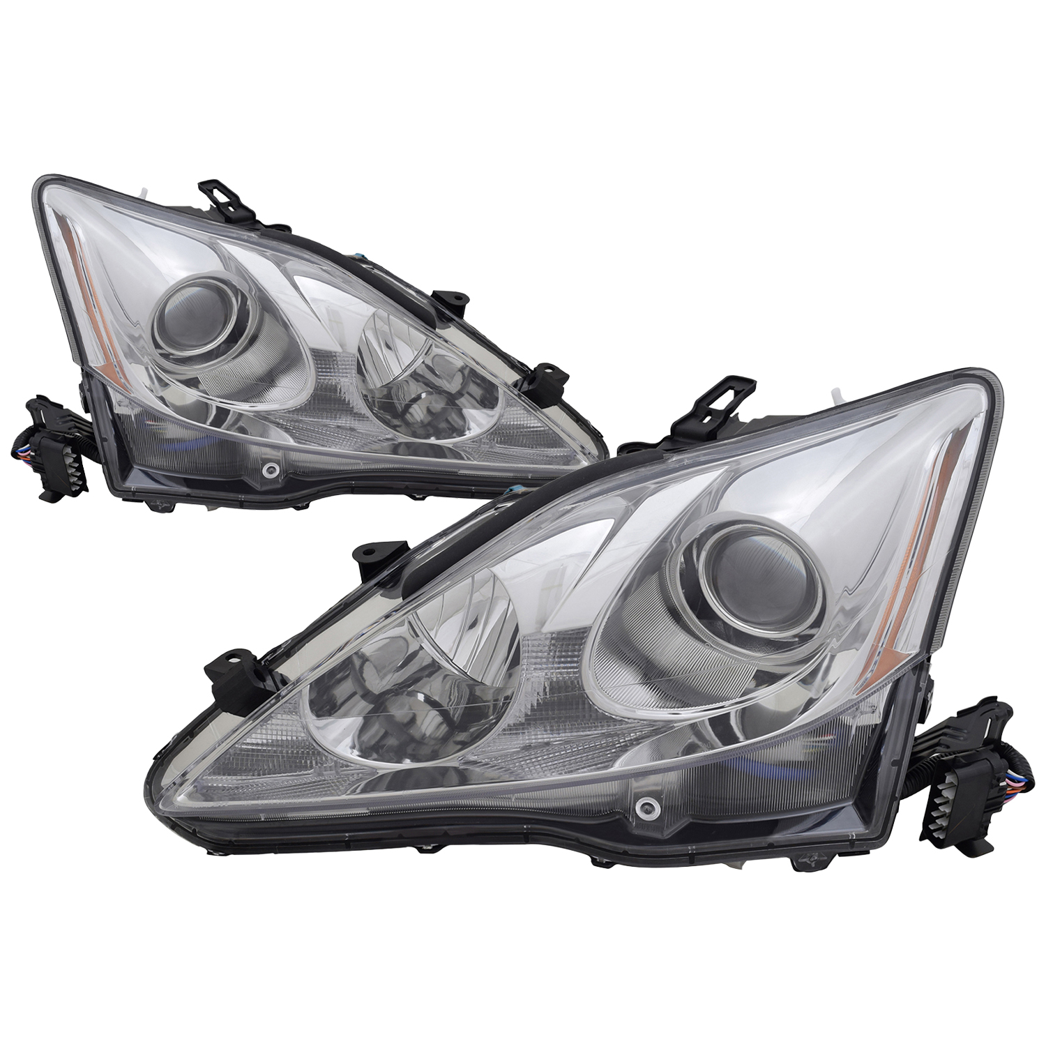 Headlight Set For 06-08 Lexus IS250, 06-08 Lexus IS350; CAPA Certified