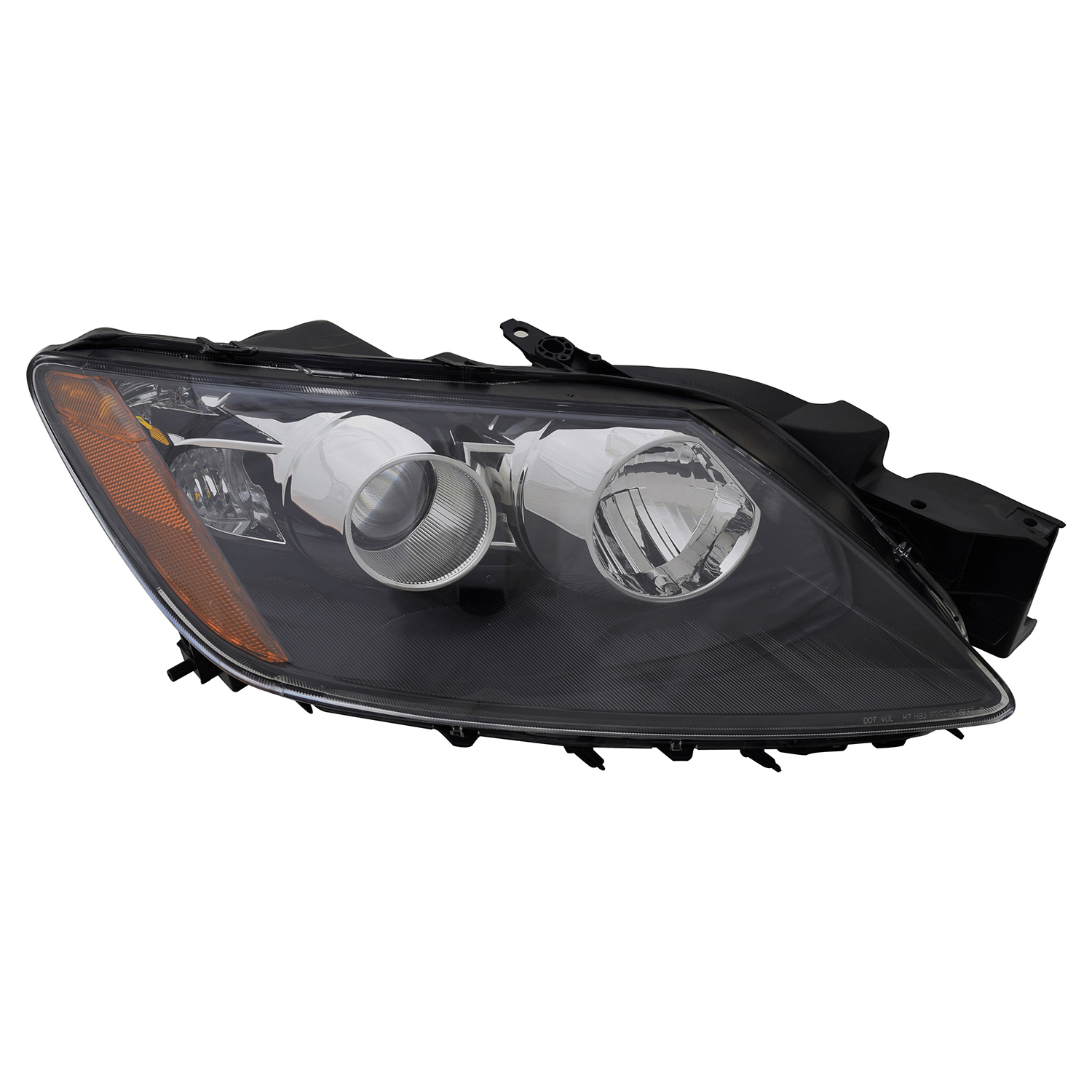 Right Passenger Side Headlight For 10-11 Mazda CX-7; CAPA Certified