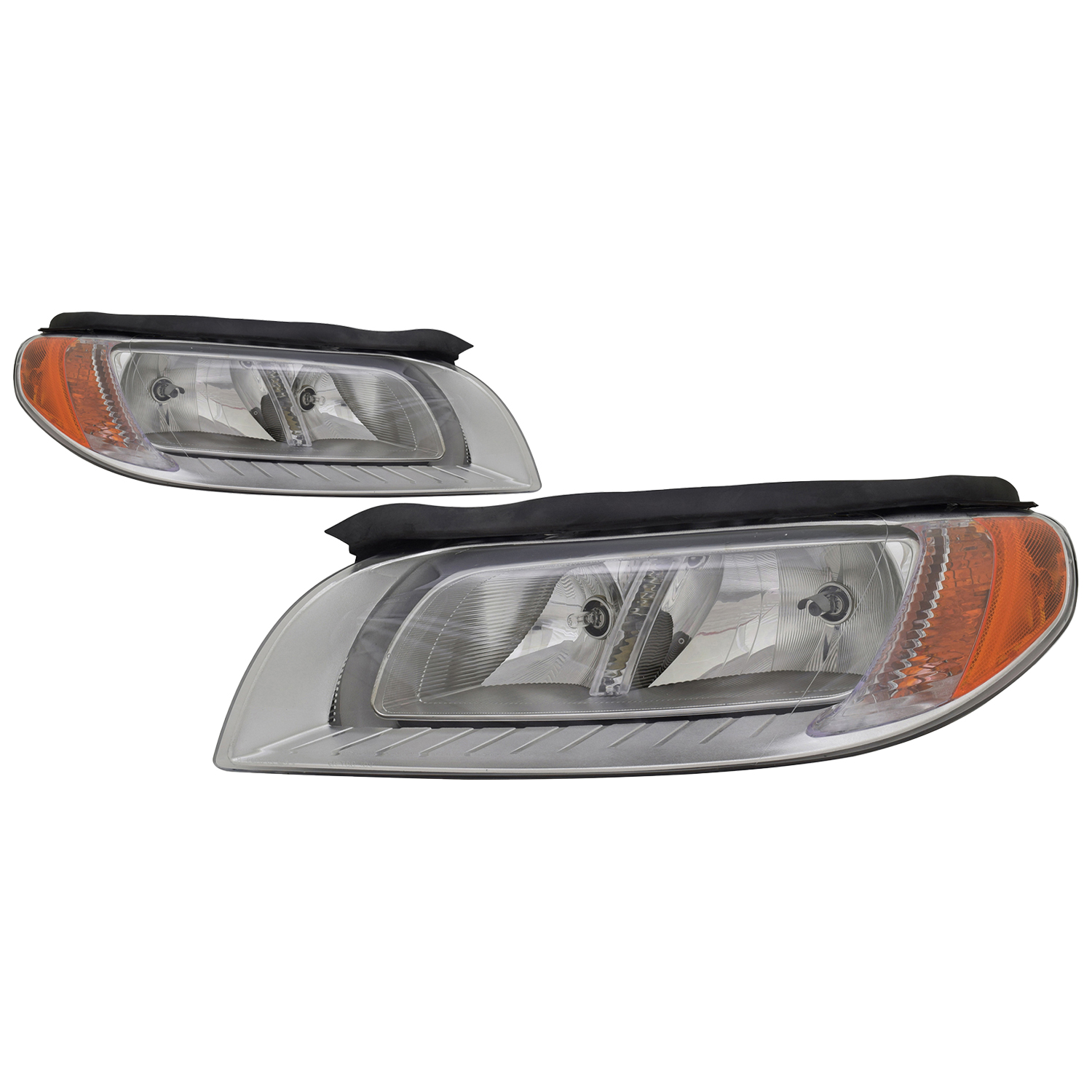 Headlight Set For 08-12 Volvo S80, 08-10 Volvo V70, 08-11 Volvo XC70; CAPA Certified