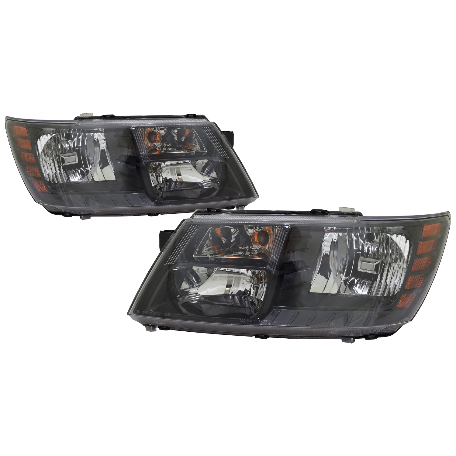Headlight Set For 14-20 Dodge Journey; CAPA Certified