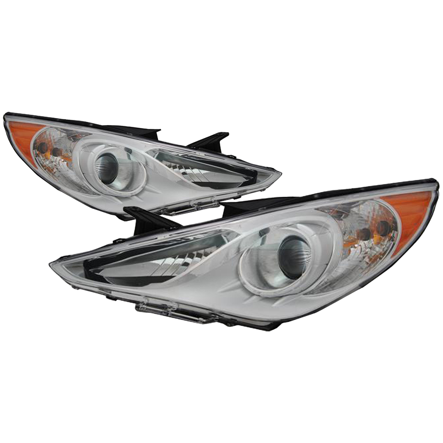 Headlight Set For 11-14 Hyundai Sonata; CAPA Certified