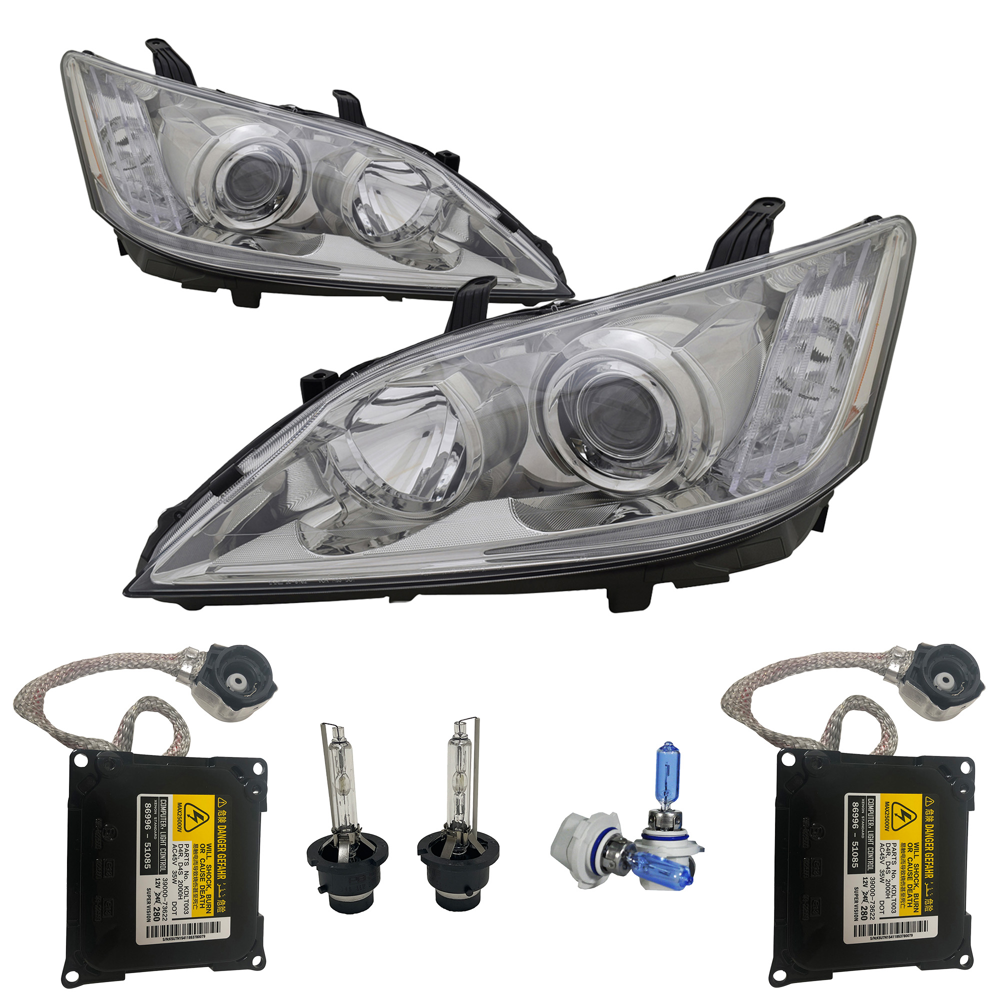 Headlight Set For 10-11 Lexus ES350; CAPA Certified