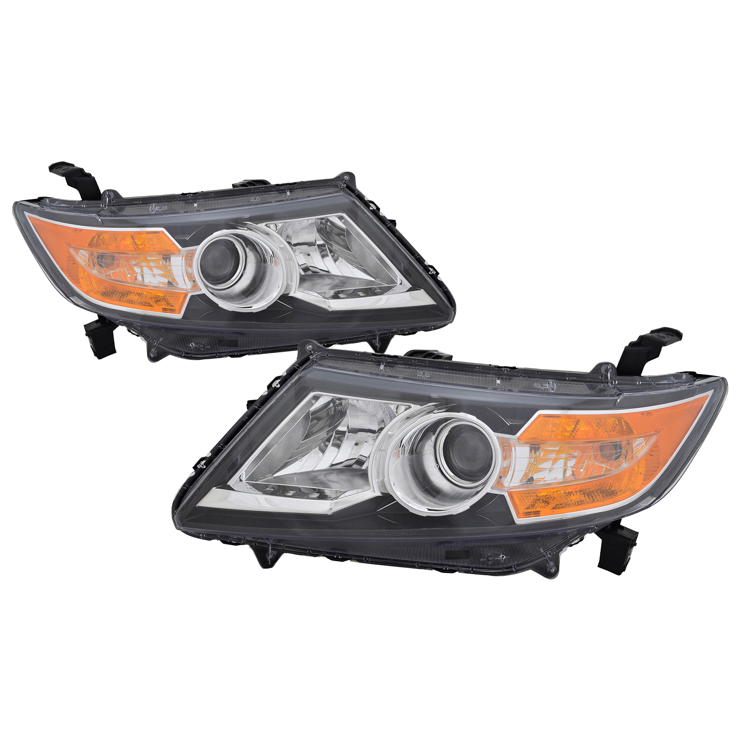 Headlight Set For 14-17 Honda Odyssey; CAPA Certified