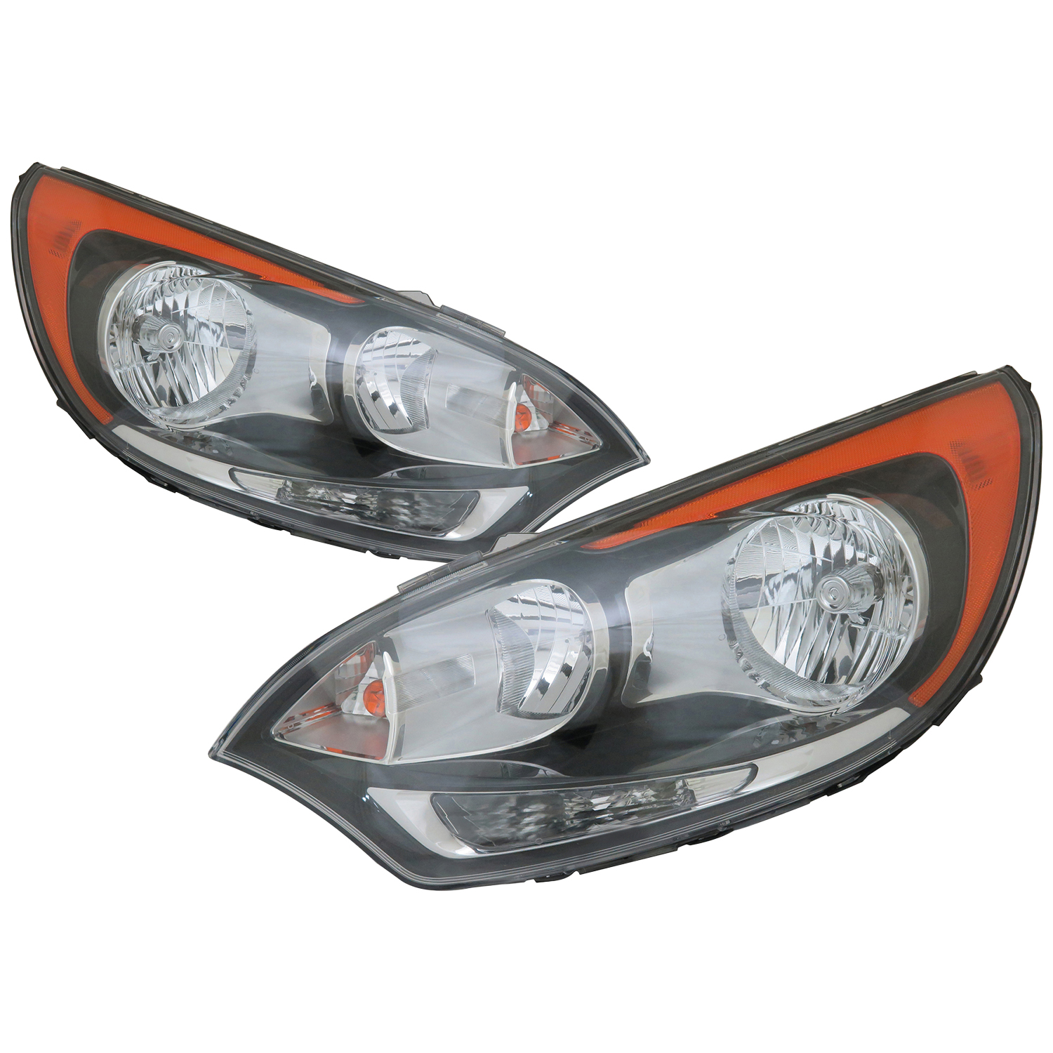 Headlight Set For 12-17 Kia Rio; CAPA Certified