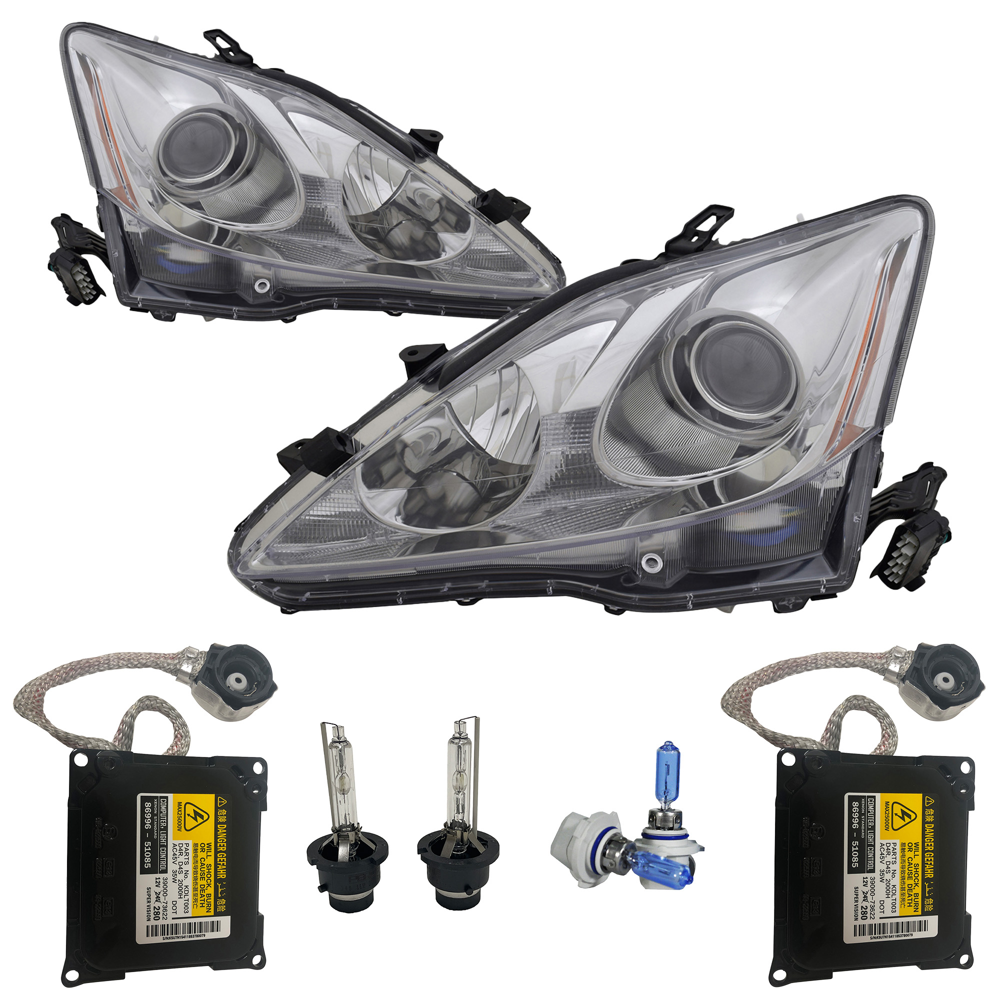 Headlight Set For 09-10 Lexus IS250, 09-10 Lexus IS350; CAPA Certified