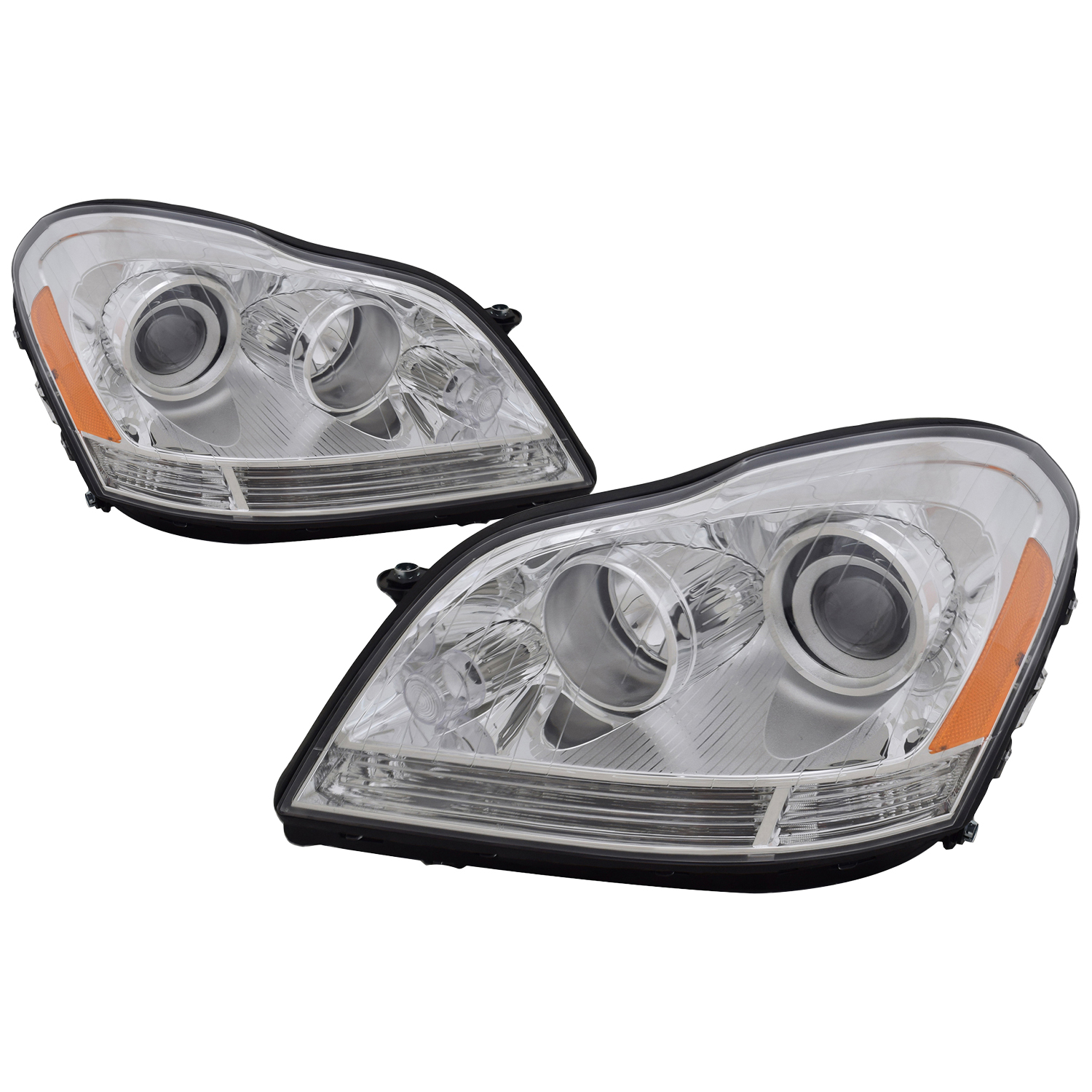 Headlight Set For 07-09 Mercedes-Benz GL320, 10-12 Mercedes-Benz GL350, 07-12 Mercedes-Benz GL450, 08-12 Mercedes-Benz GL550; CAPA Certified