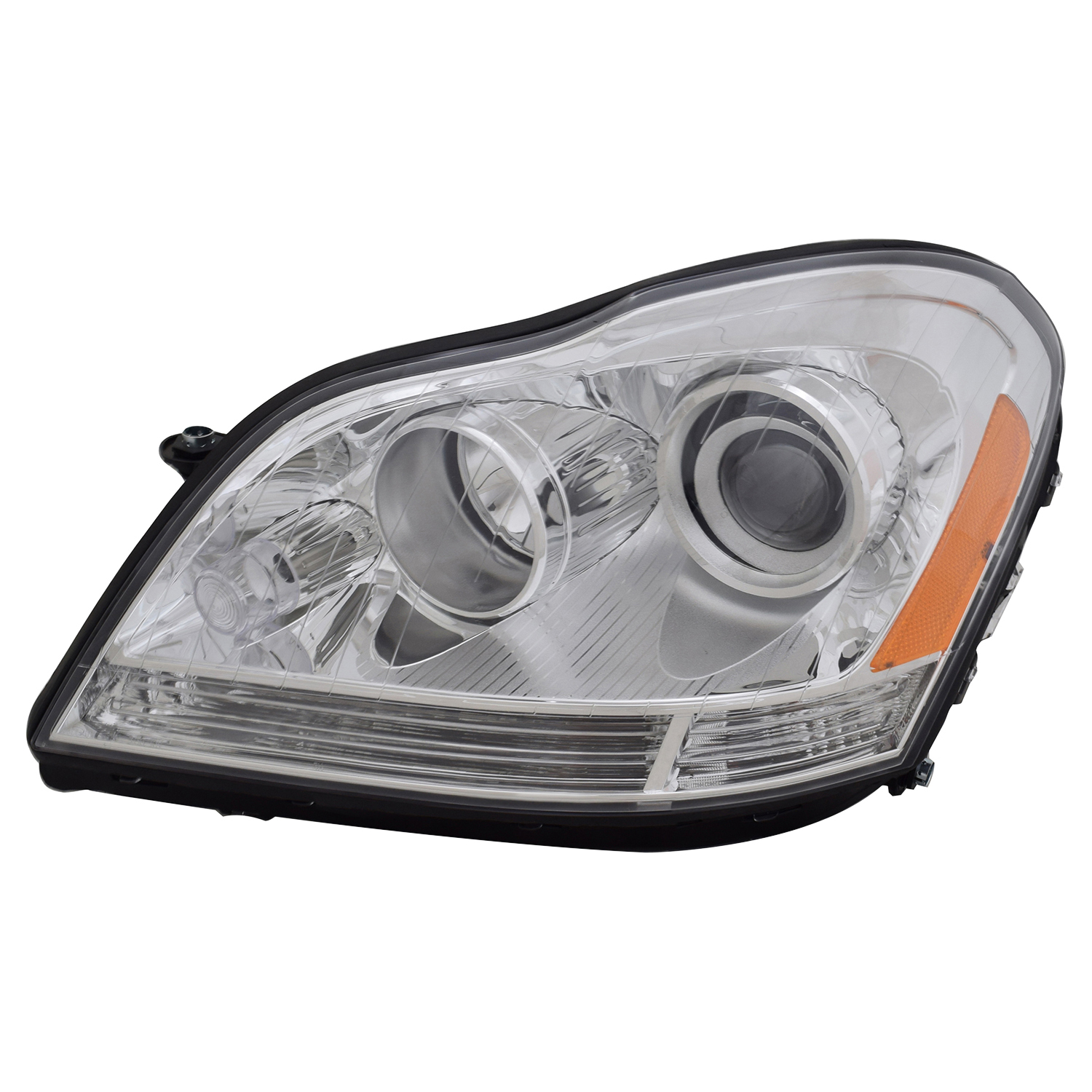 Left Driver Side Headlight For 07-09 Mercedes-Benz GL320, 10-12 Mercedes-Benz GL350, 07-12 Mercedes-Benz GL450, 08-12 Mercedes-Benz GL550; CAPA Certified