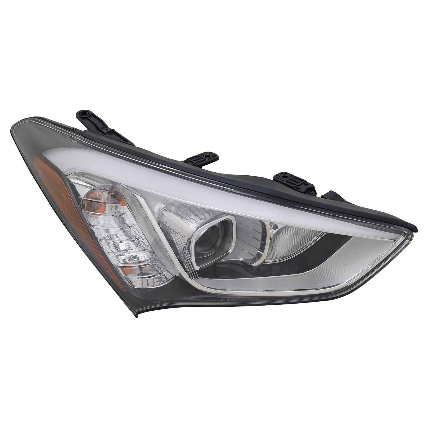 Right Passenger Side Headlight For 13-16 Hyundai Santa Fe Sport; CAPA Certified