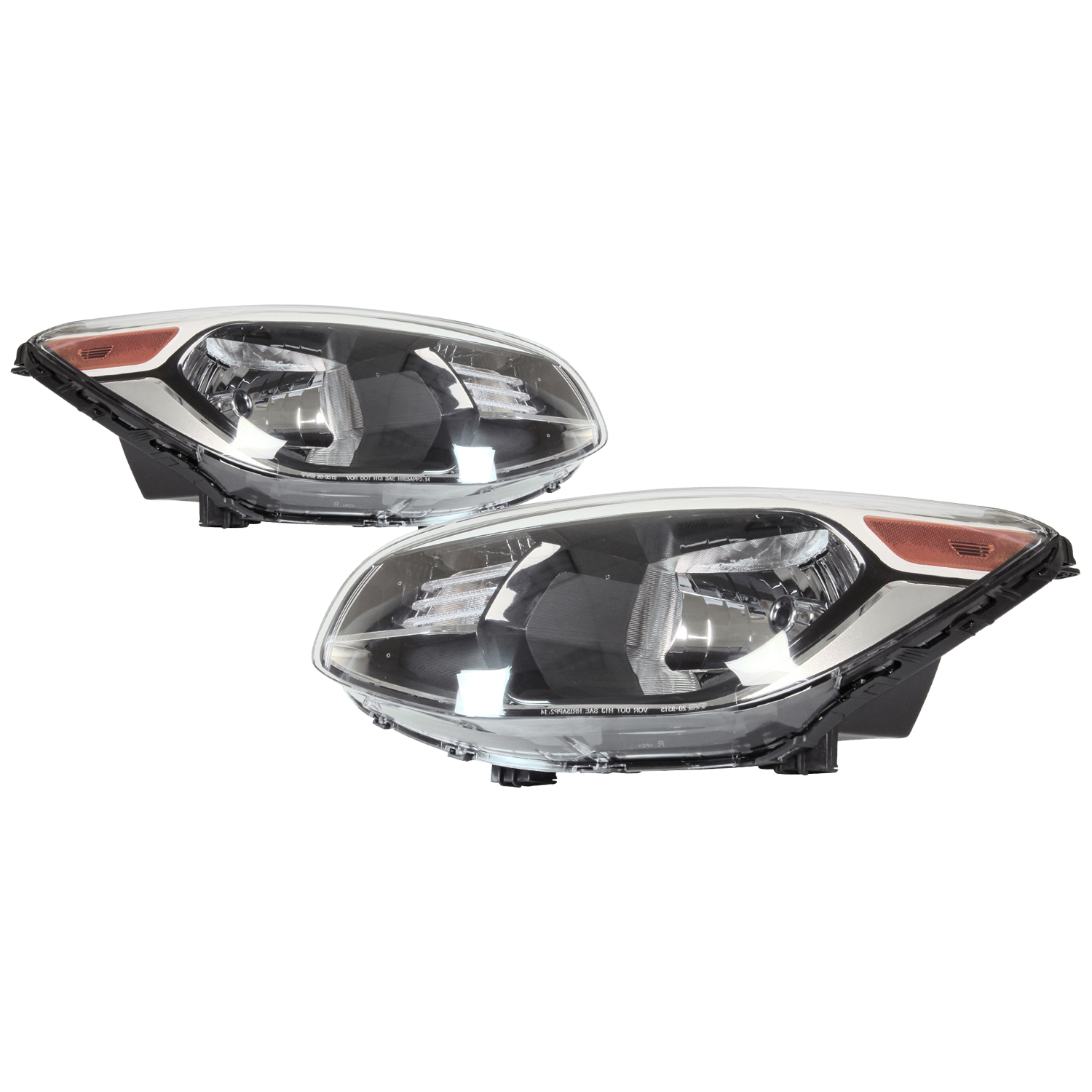 Headlight Set For 14-19 Kia Soul; CAPA Certified