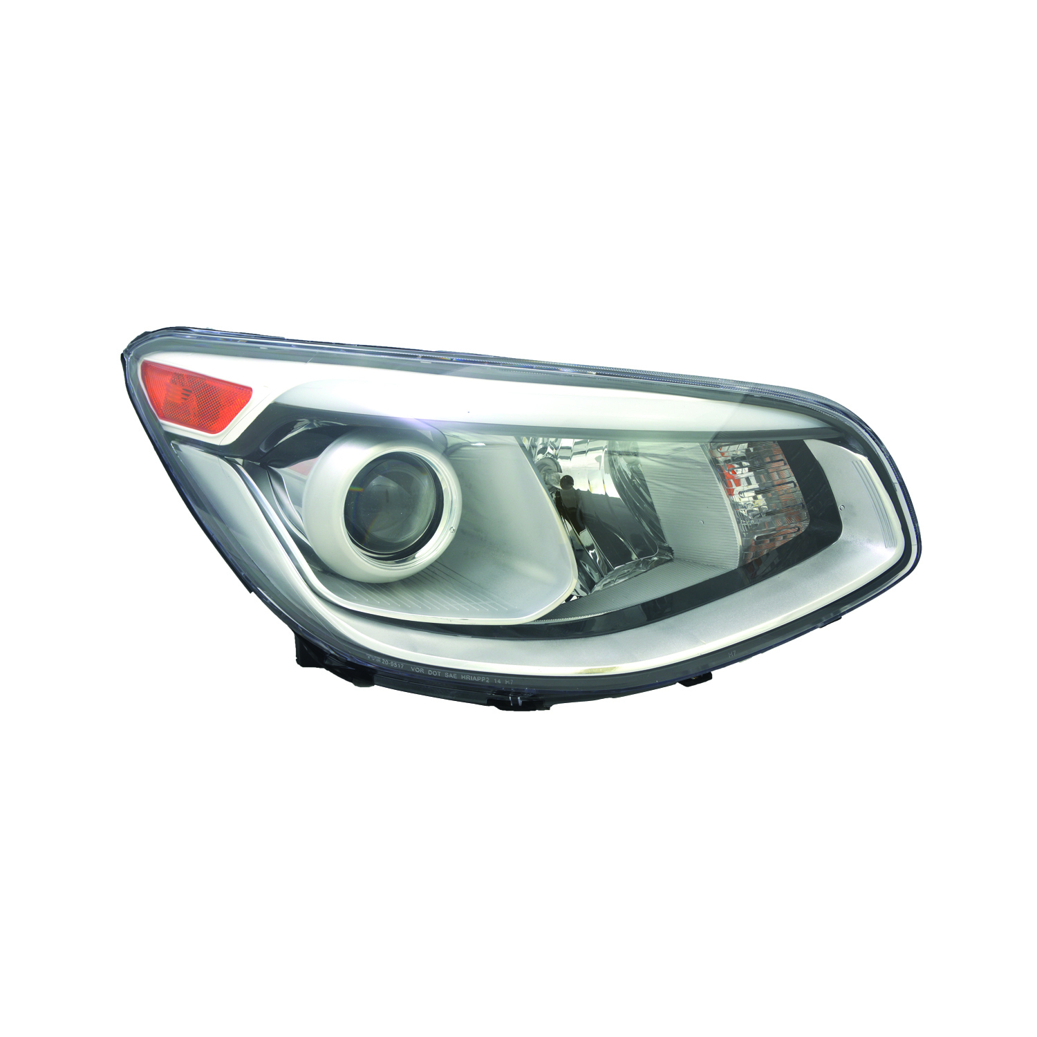 Right Passenger Side Headlight For 14-16 Kia Soul; CAPA Certified