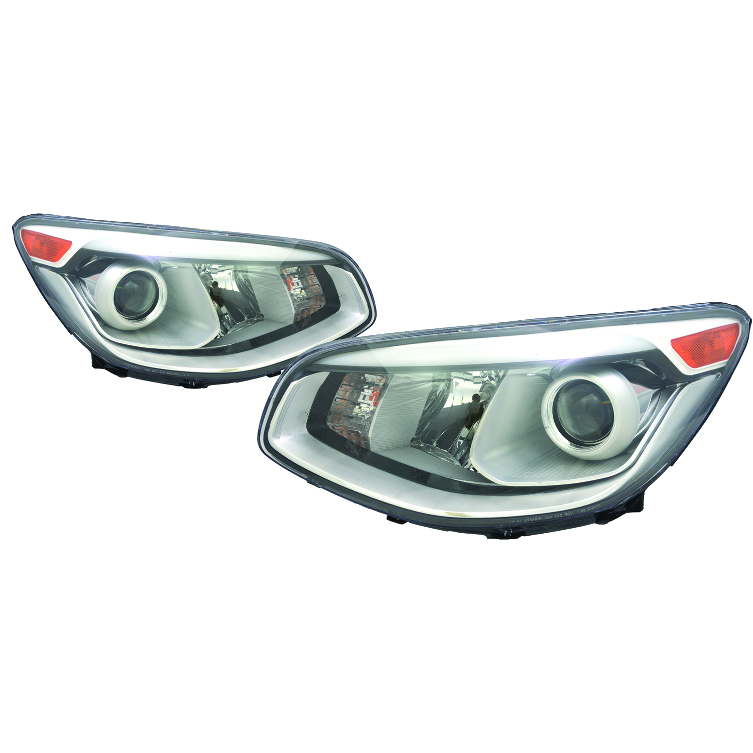Headlight Set For 14-16 Kia Soul; CAPA Certified
