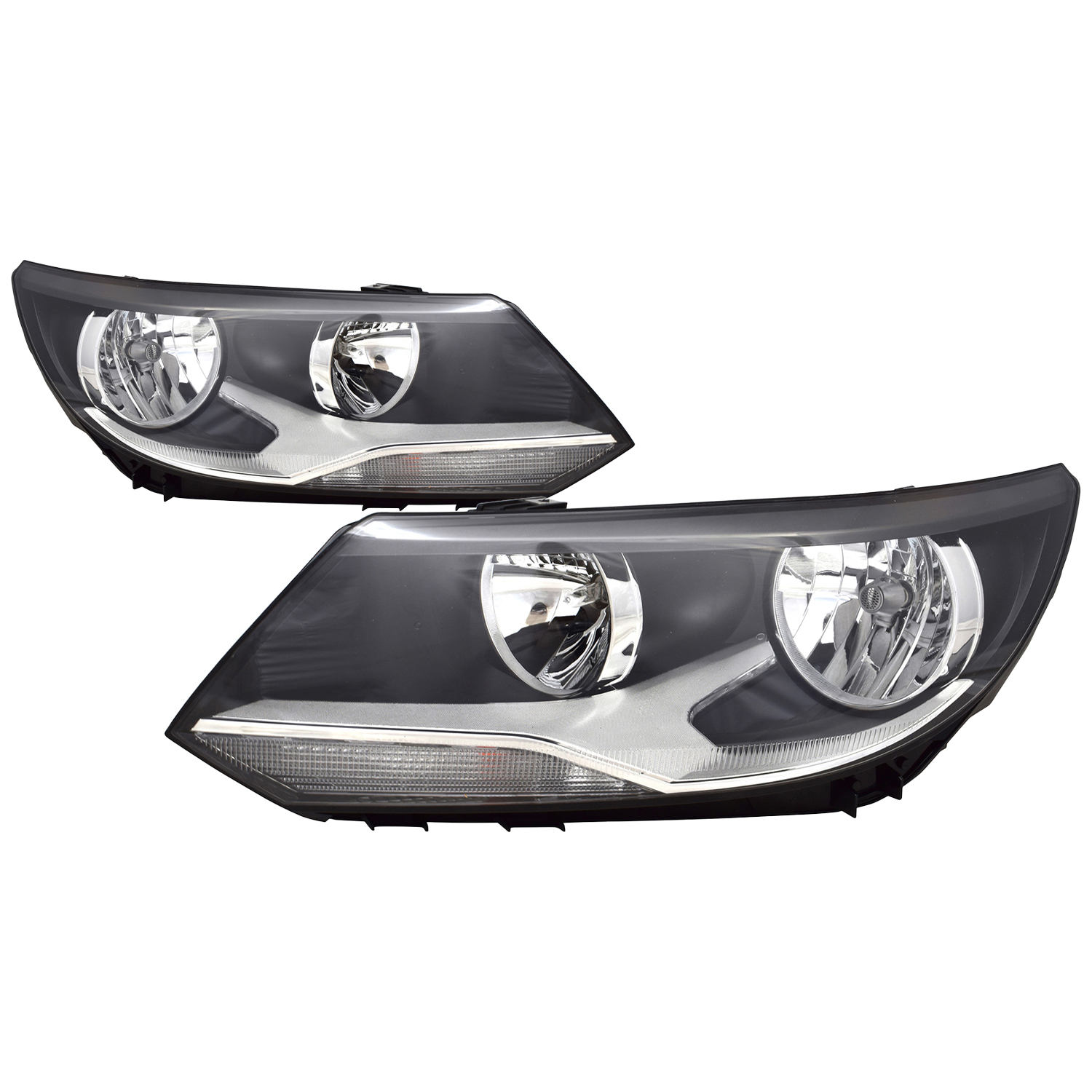 Headlight Set For 12-17 Volkswagen Tiguan, 17-18 Volkswagen Tiguan Limited; CAPA Certified