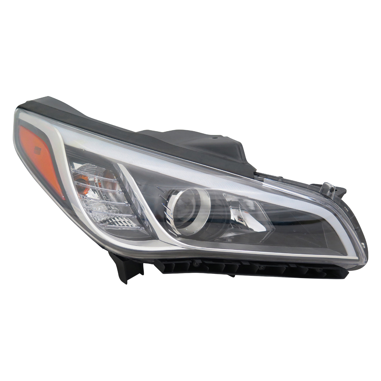 Right Passenger Side Headlight For 15-17 Hyundai Sonata; CAPA Certified