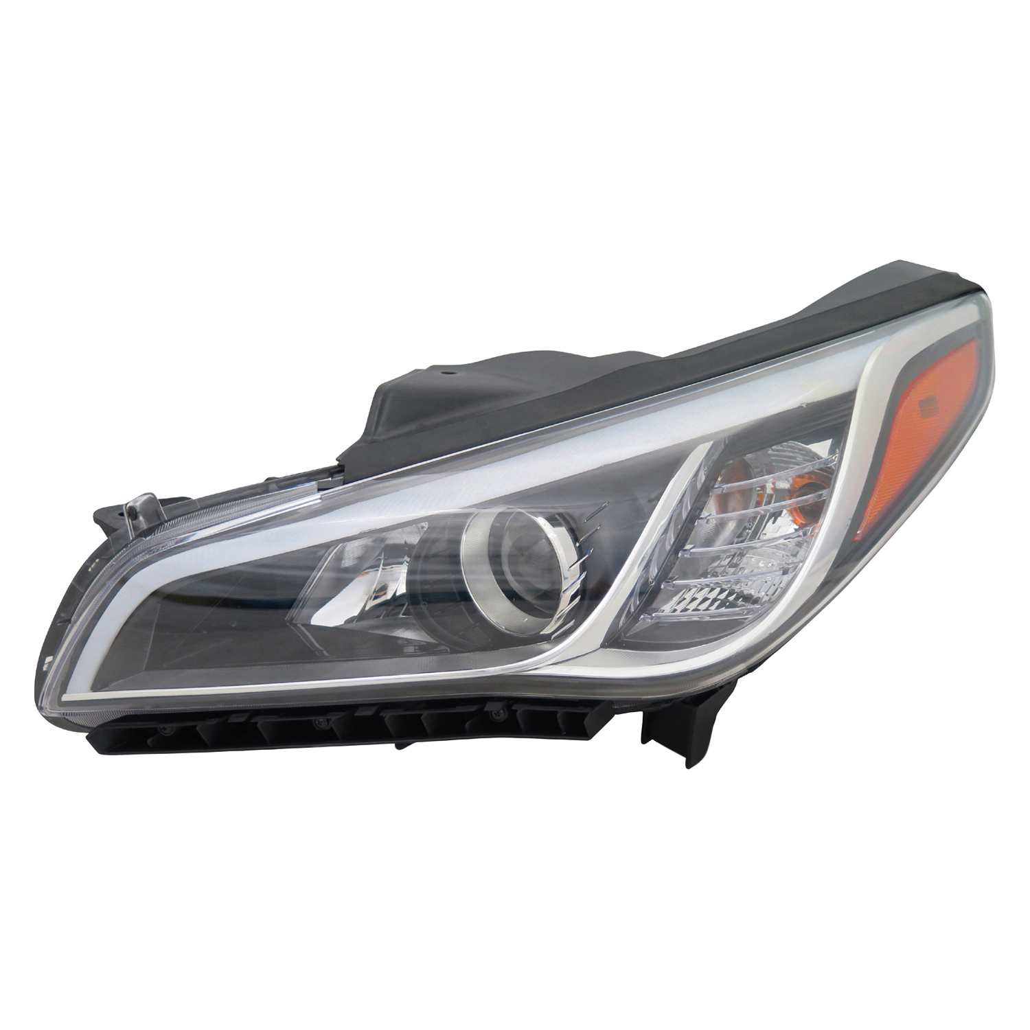 Left Driver Side Headlight For 15-17 Hyundai Sonata; CAPA Certified
