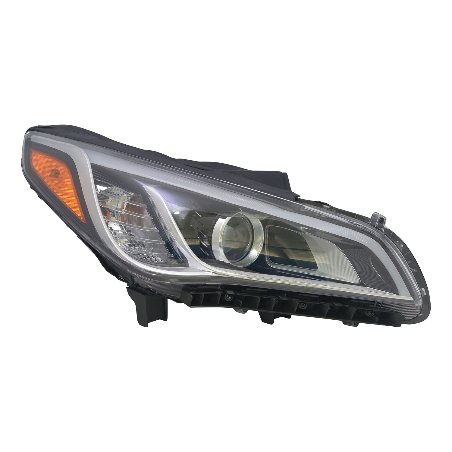 Right Passenger Side Headlight For 15-17 Hyundai Sonata; CAPA Certified