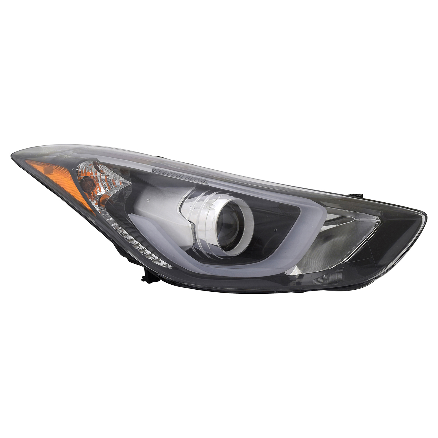 Right Passenger Side Headlight For 14-16 Hyundai Elantra, 13-14 Hyundai Elantra Coupe; CAPA Certified