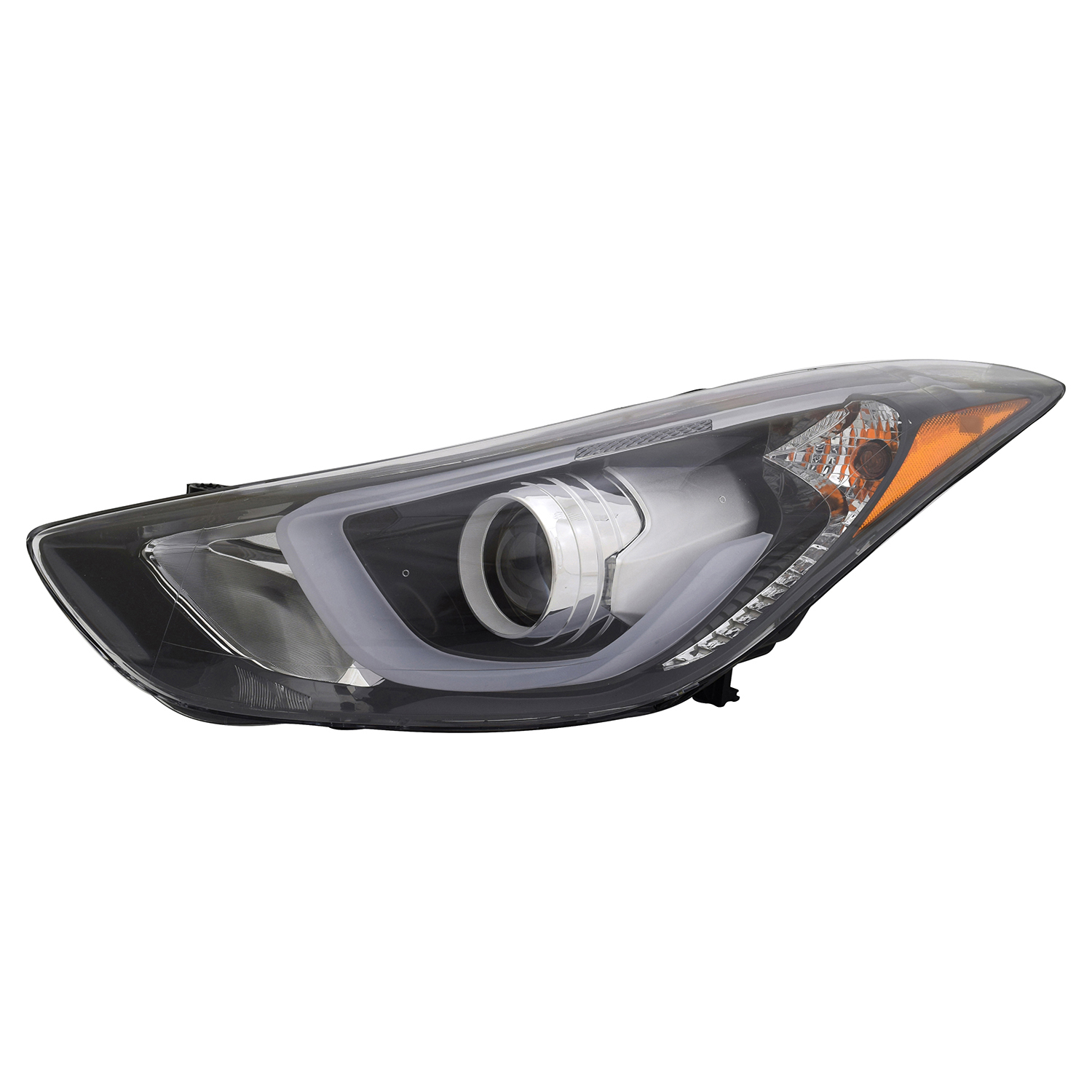 Left Driver Side Headlight For 14-16 Hyundai Elantra, 13-14 Hyundai Elantra Coupe; CAPA Certified