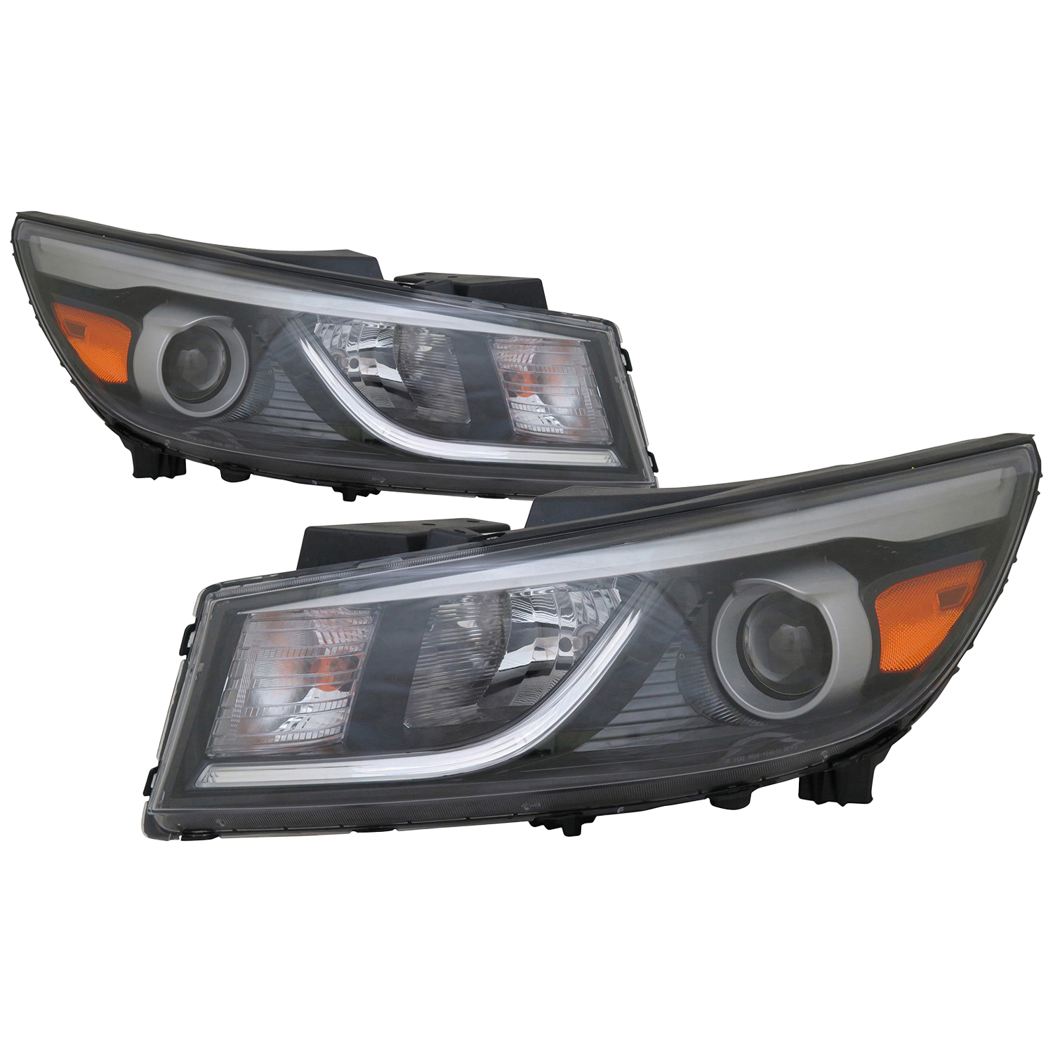 Headlight Set For 15-18 Kia Sedona; CAPA Certified