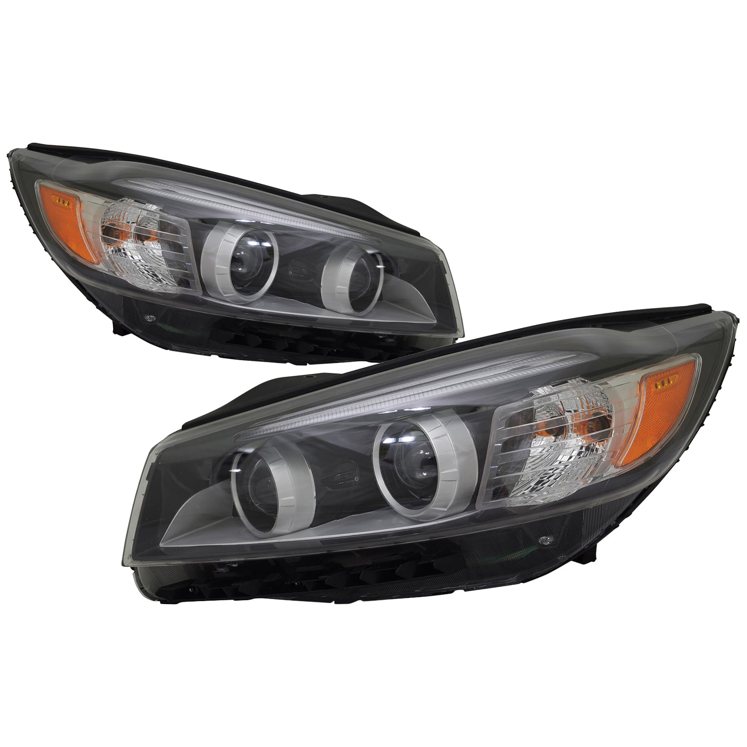 Headlight Set For 16-18 Kia Sorento; CAPA Certified