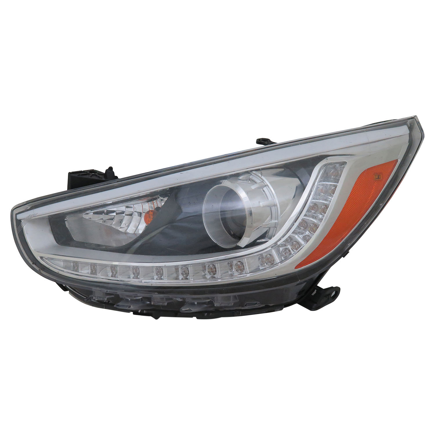 Left Driver Side Headlight For 12-17 Hyundai Accent; CAPA Certified