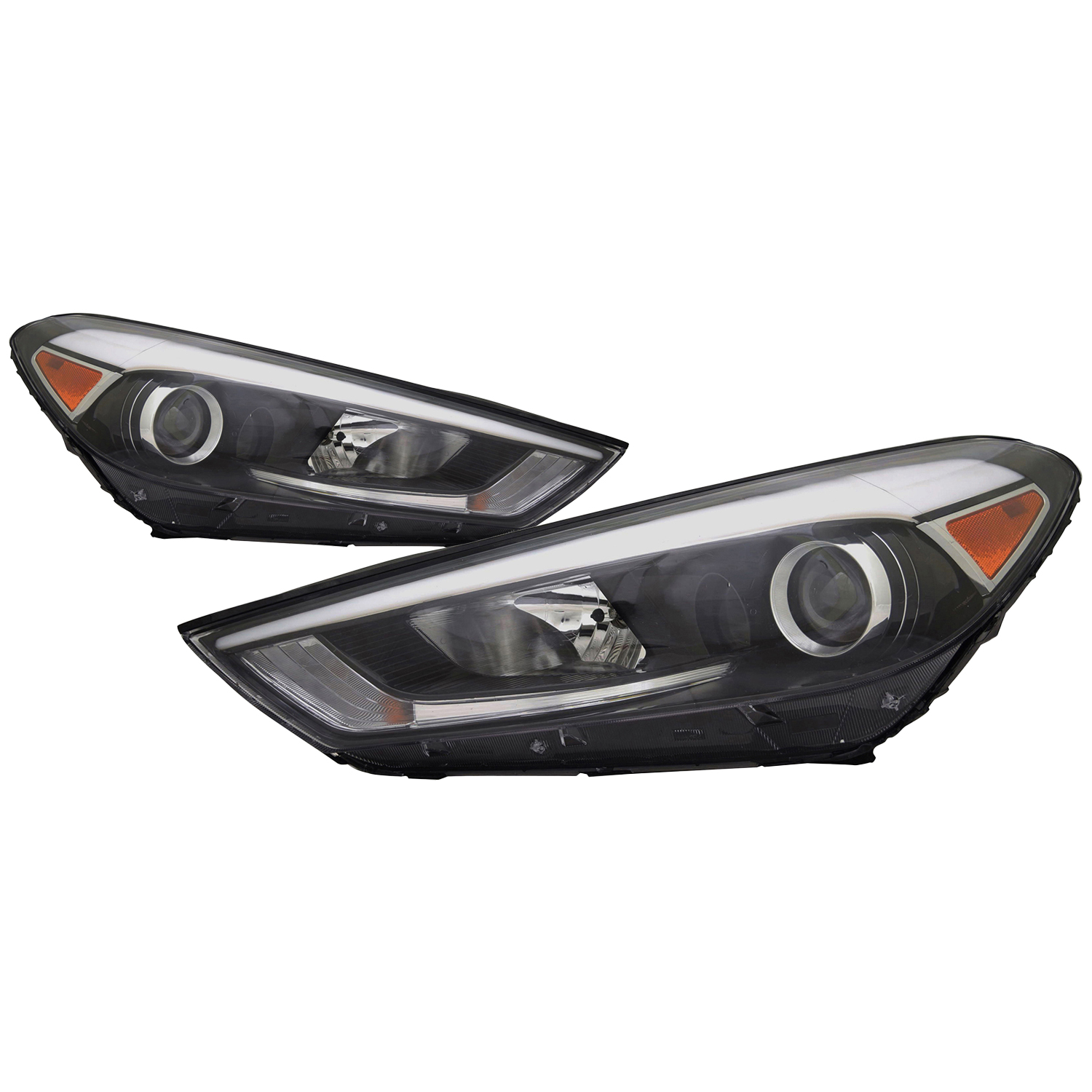Headlight Set For 16-18 Hyundai Tucson; CAPA Certified