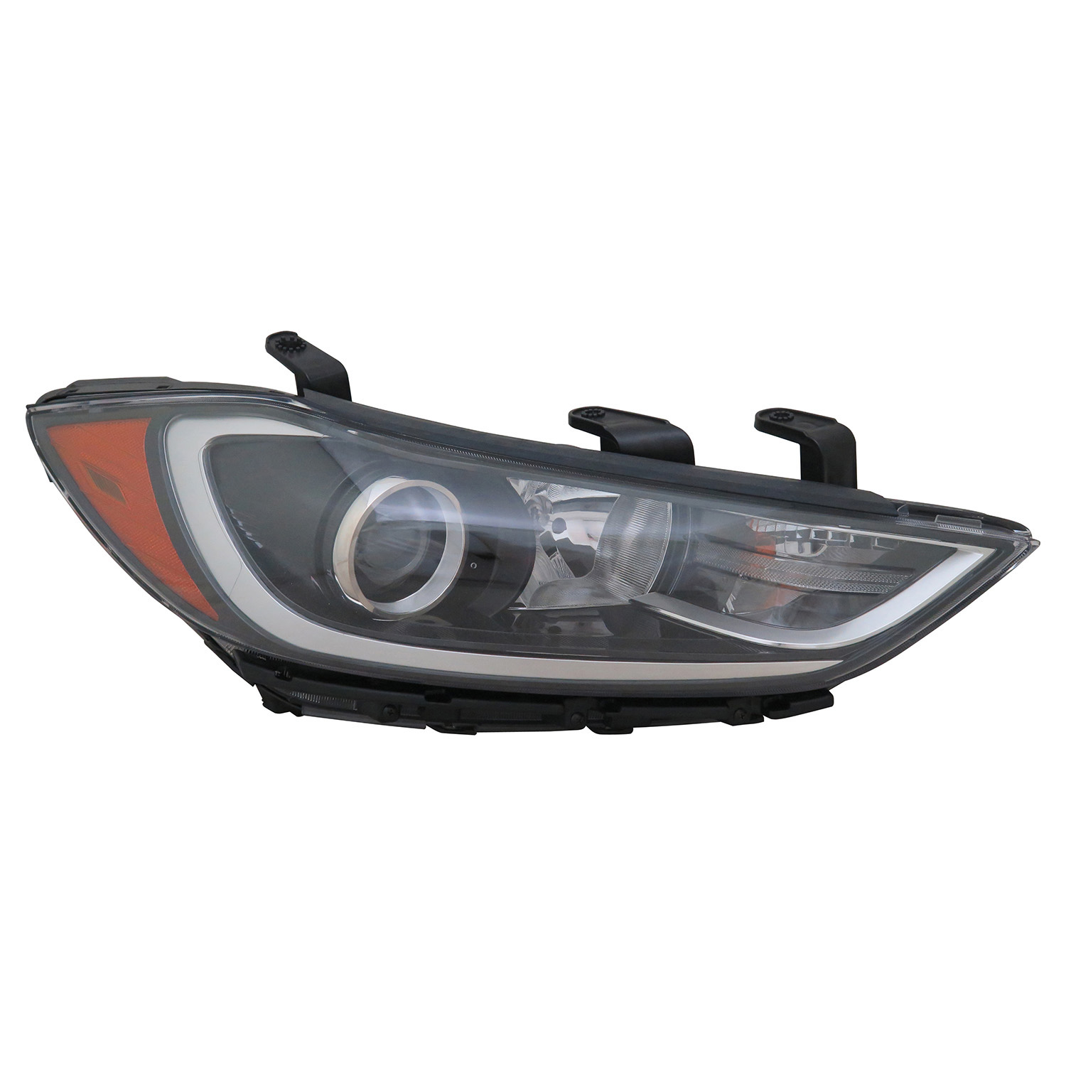 Right Passenger Side Headlight For 17-18 Hyundai Elantra; CAPA Certified