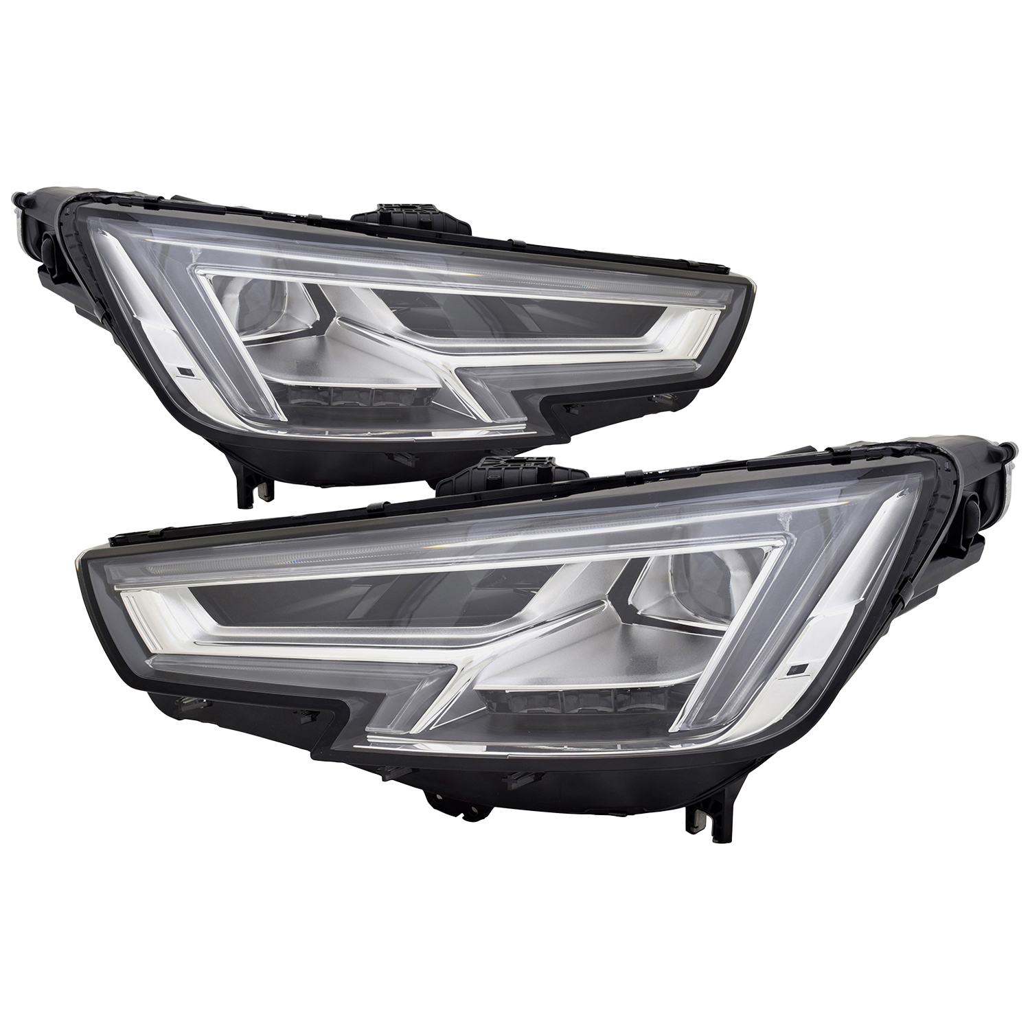 Headlight Set For 17-19 Audi A4; CAPA Certified