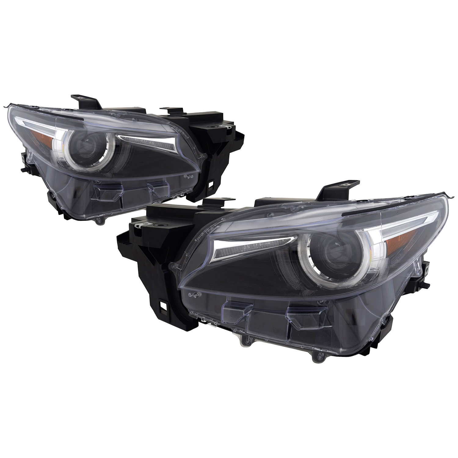 Headlight Set For 16-21 Mazda CX-9; CAPA Certified