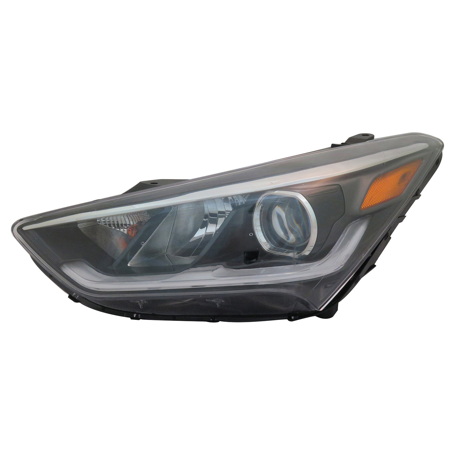 Left Driver Side Headlight For 17-19 Hyundai Santa Fe, 17-19 Hyundai Santa Fe XL; CAPA Certified