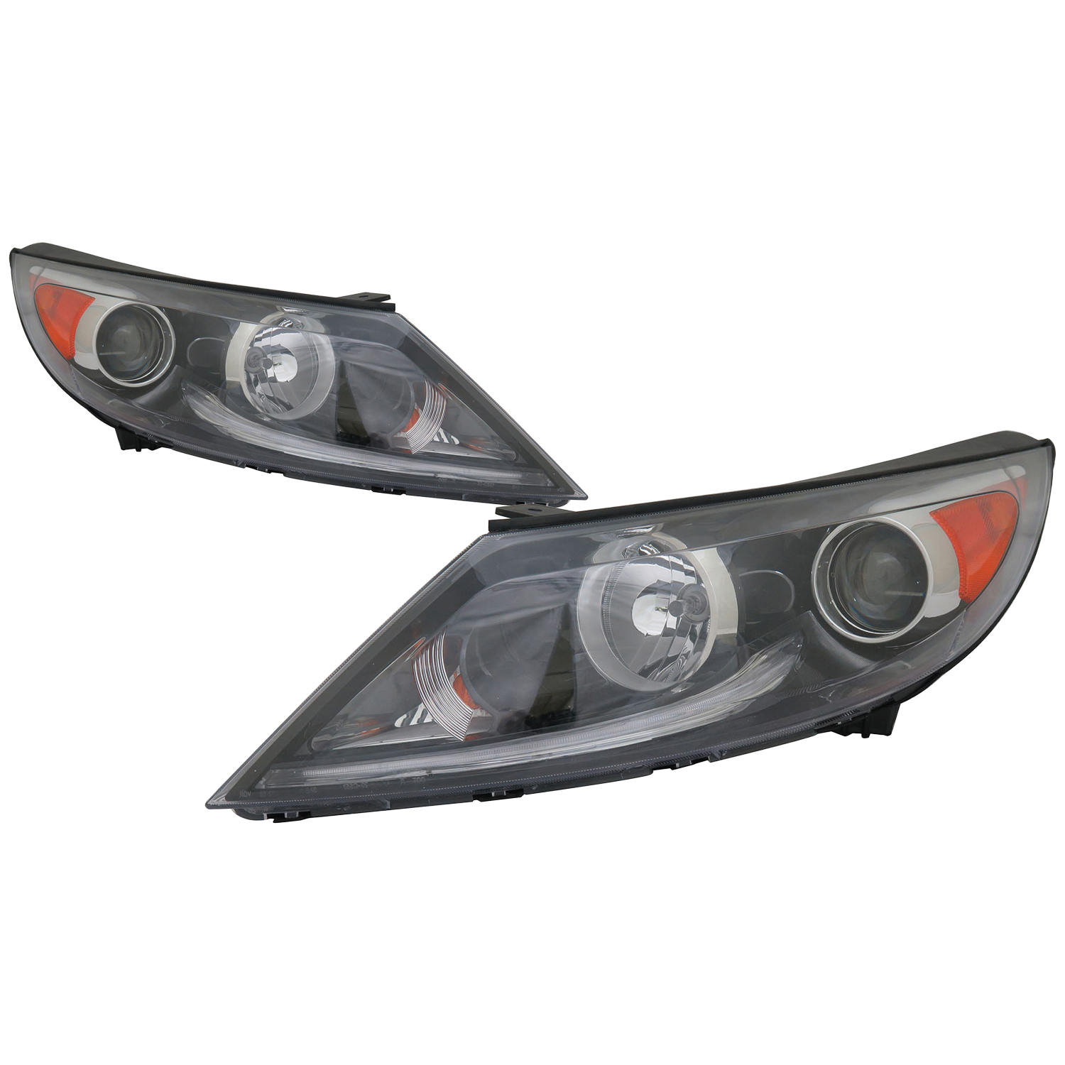 Headlight Set For 13-16 Kia Sportage; CAPA Certified
