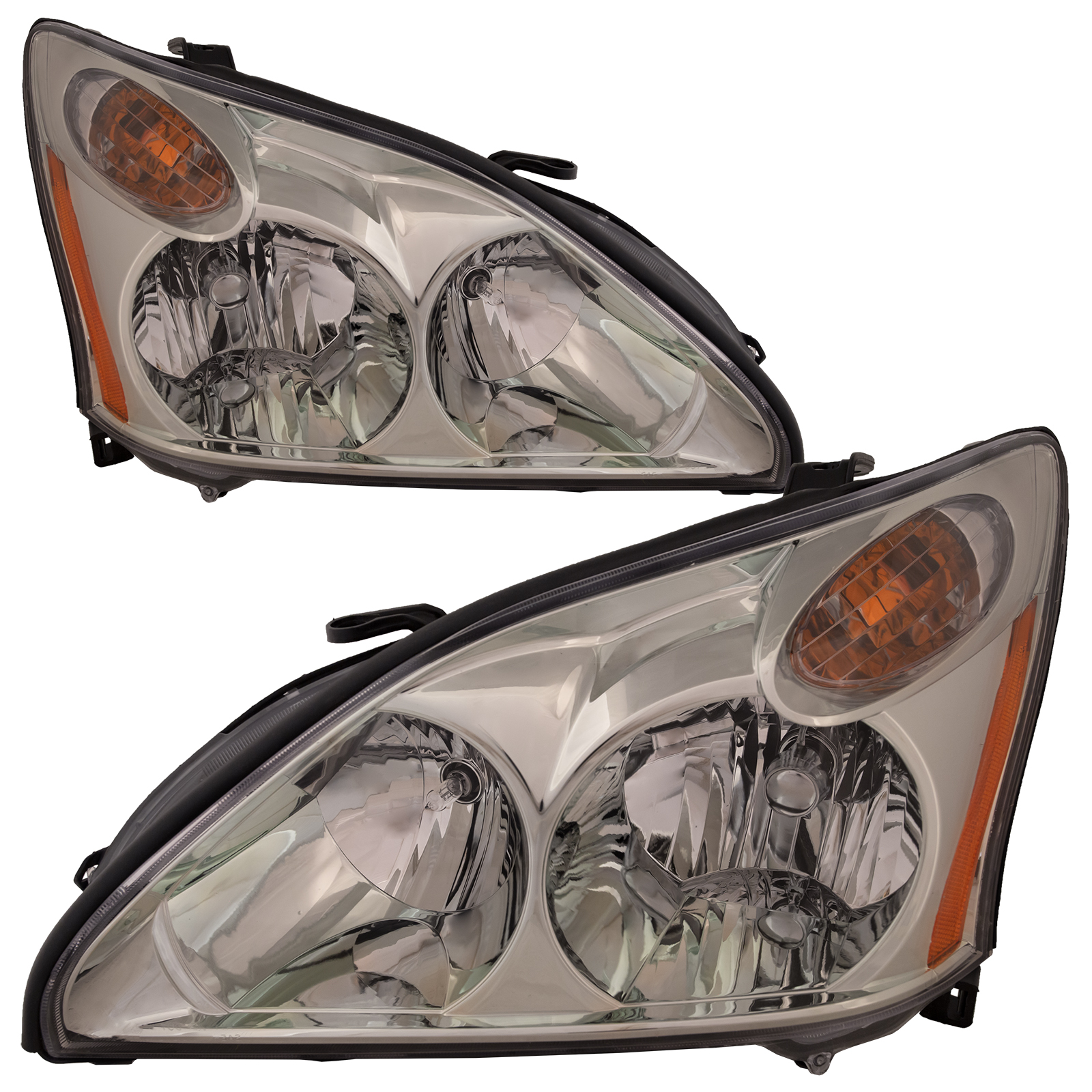 Headlight Set For 04-06 Lexus RX330, 07-09 Lexus RX350; CAPA Certified