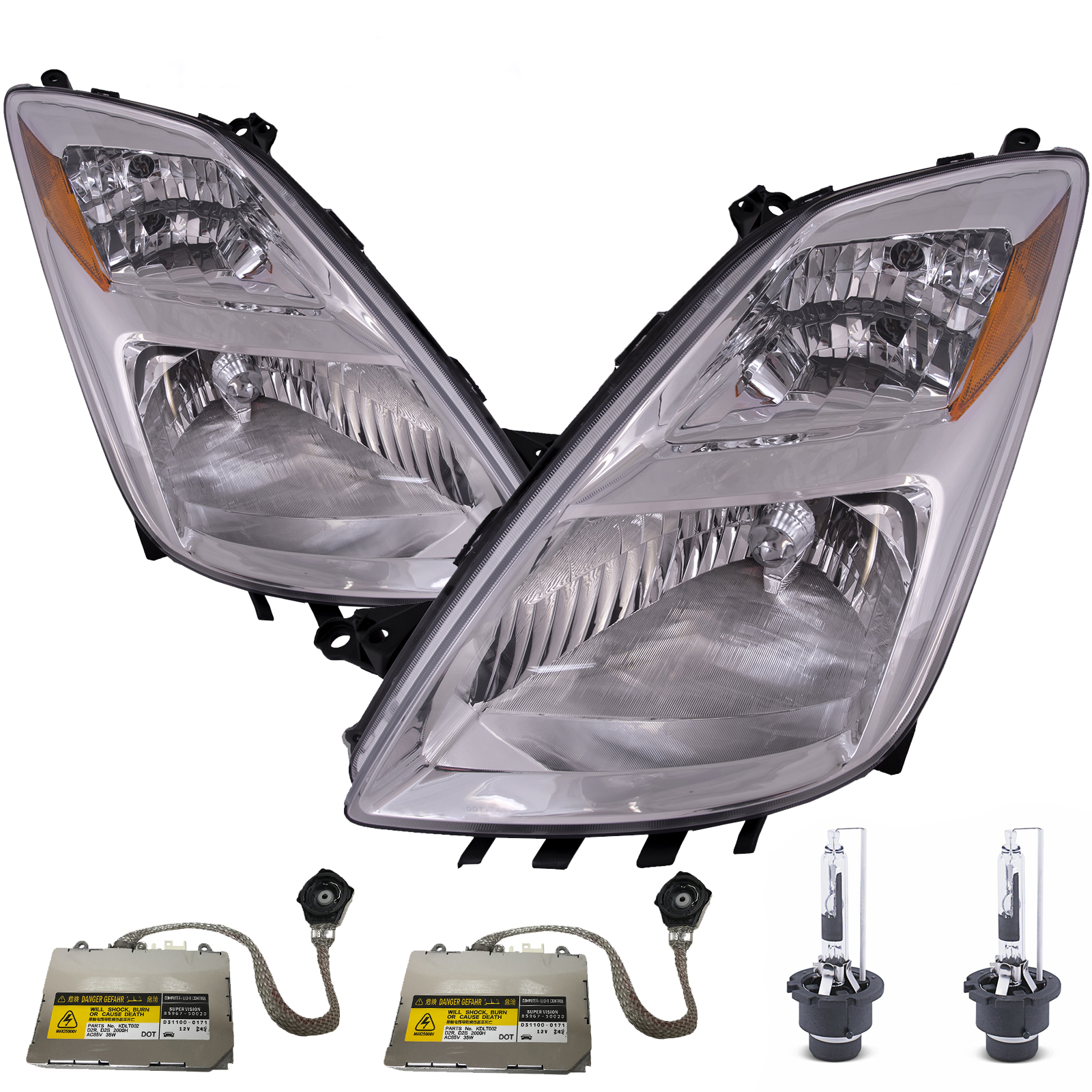 Headlight Set For 04-05 Toyota Prius