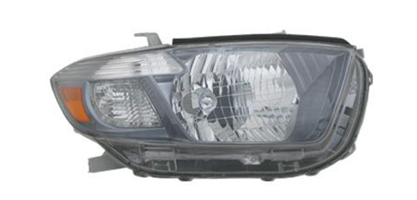 Left Driver Side Headlight For 08-10 Toyota Highlander; CAPA Certified