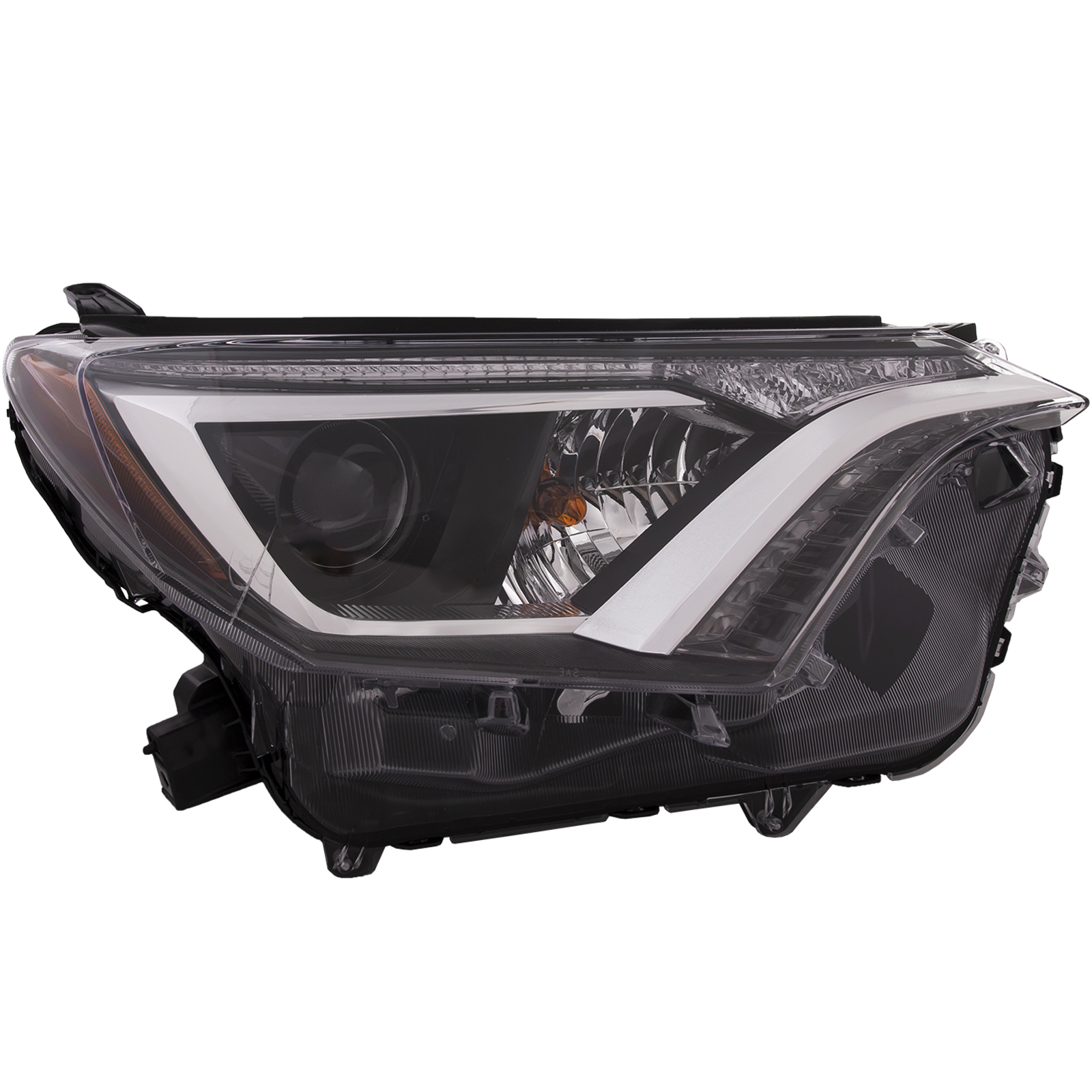 Right Passenger Side Headlight For 16-18 Toyota RAV4; CAPA Certified