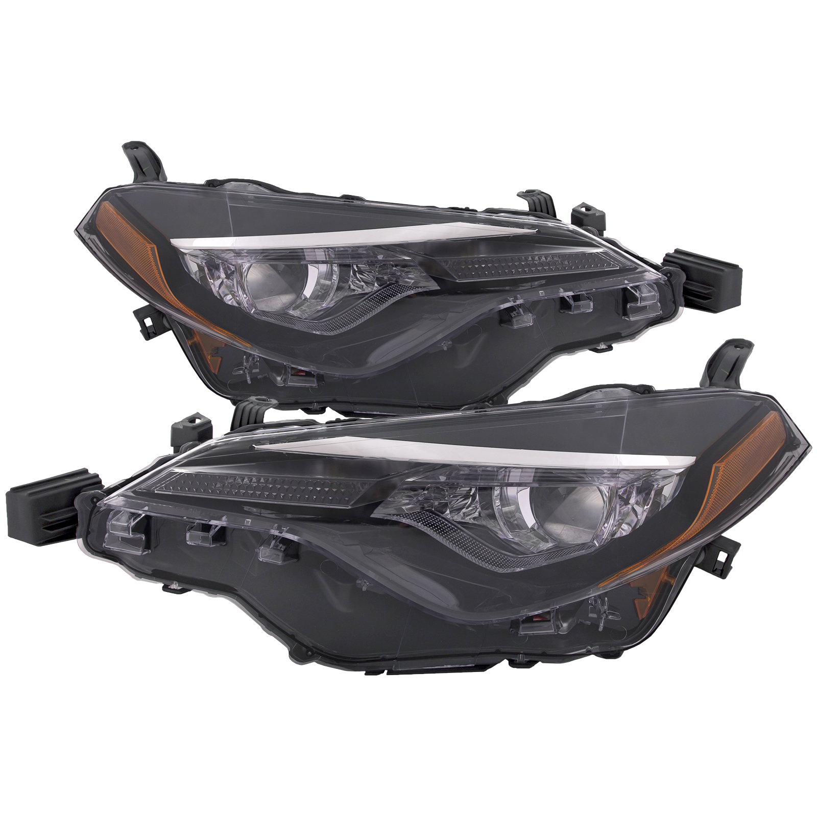 Headlight Set For 17-19 Toyota Corolla; CAPA Certified