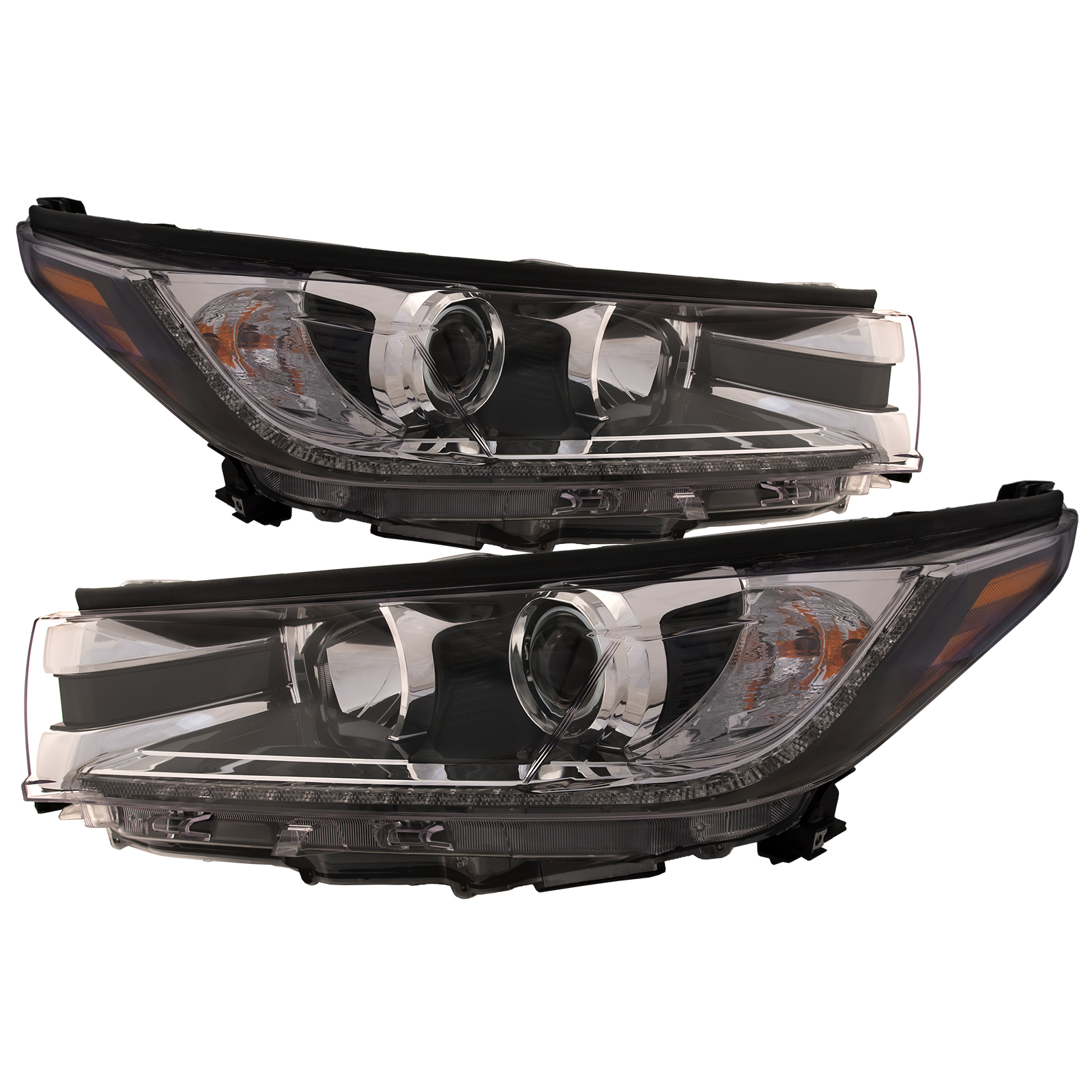 Headlight Set For 17-18 Toyota Highlander; CAPA Certified