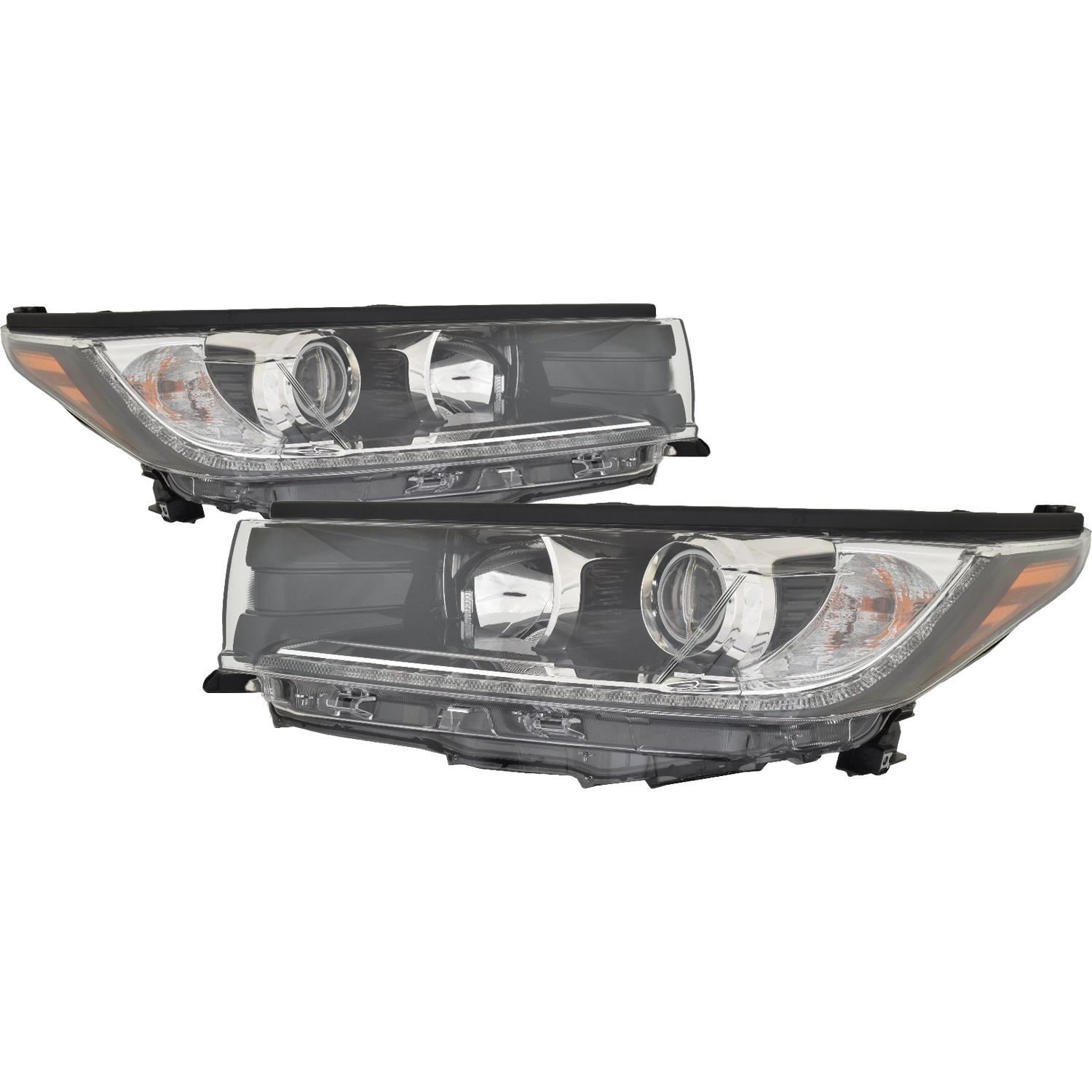 Headlight Set For 17-18 Toyota Highlander; CAPA Certified