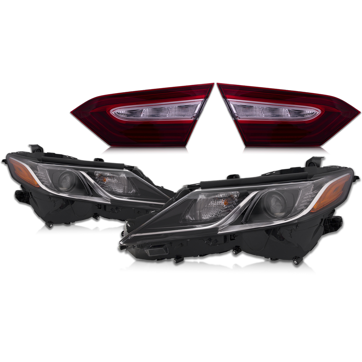 Headlight Set For 18-19 Toyota Camry; CAPA Certified