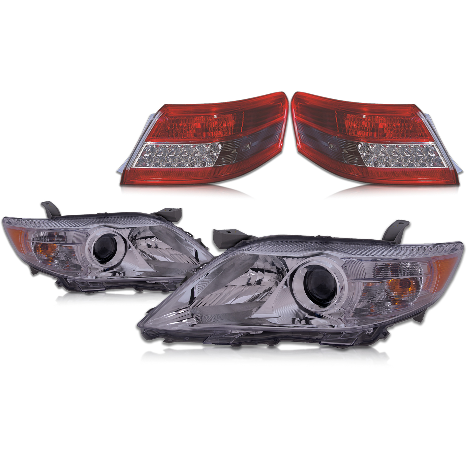 Headlight Set For 10-11 Toyota Camry; CAPA Certified