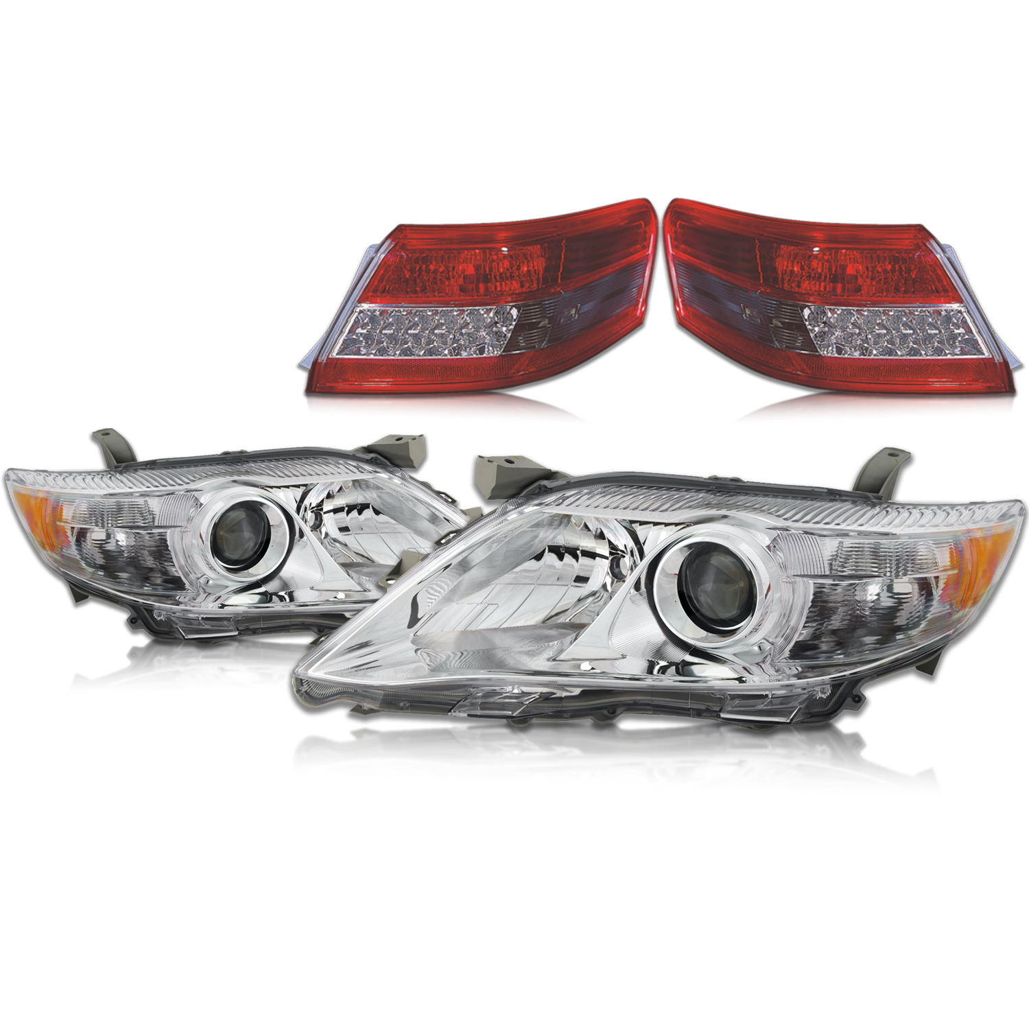 Headlight Set For 10-11 Toyota Camry; CAPA Certified