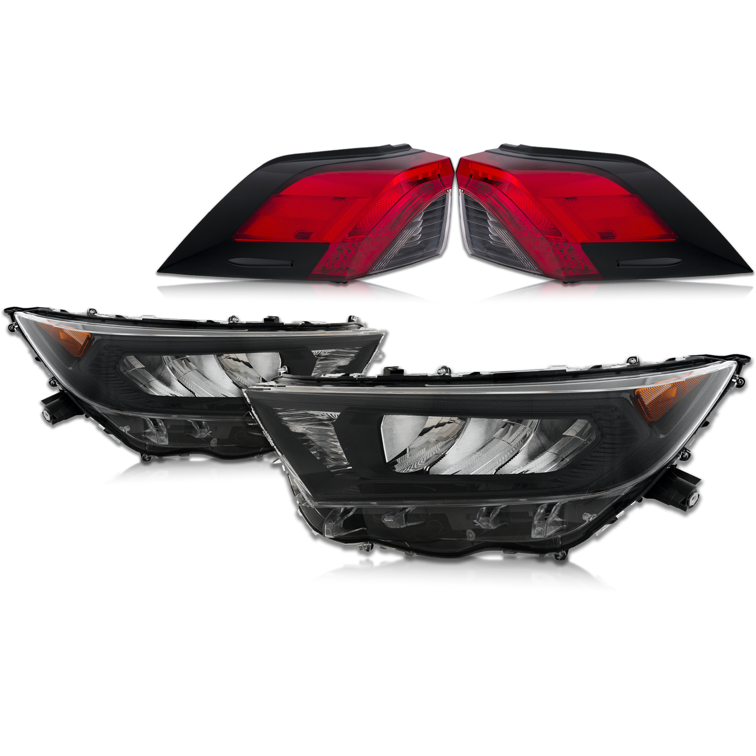 Headlight Set For 19-22 Toyota RAV4; CAPA Certified